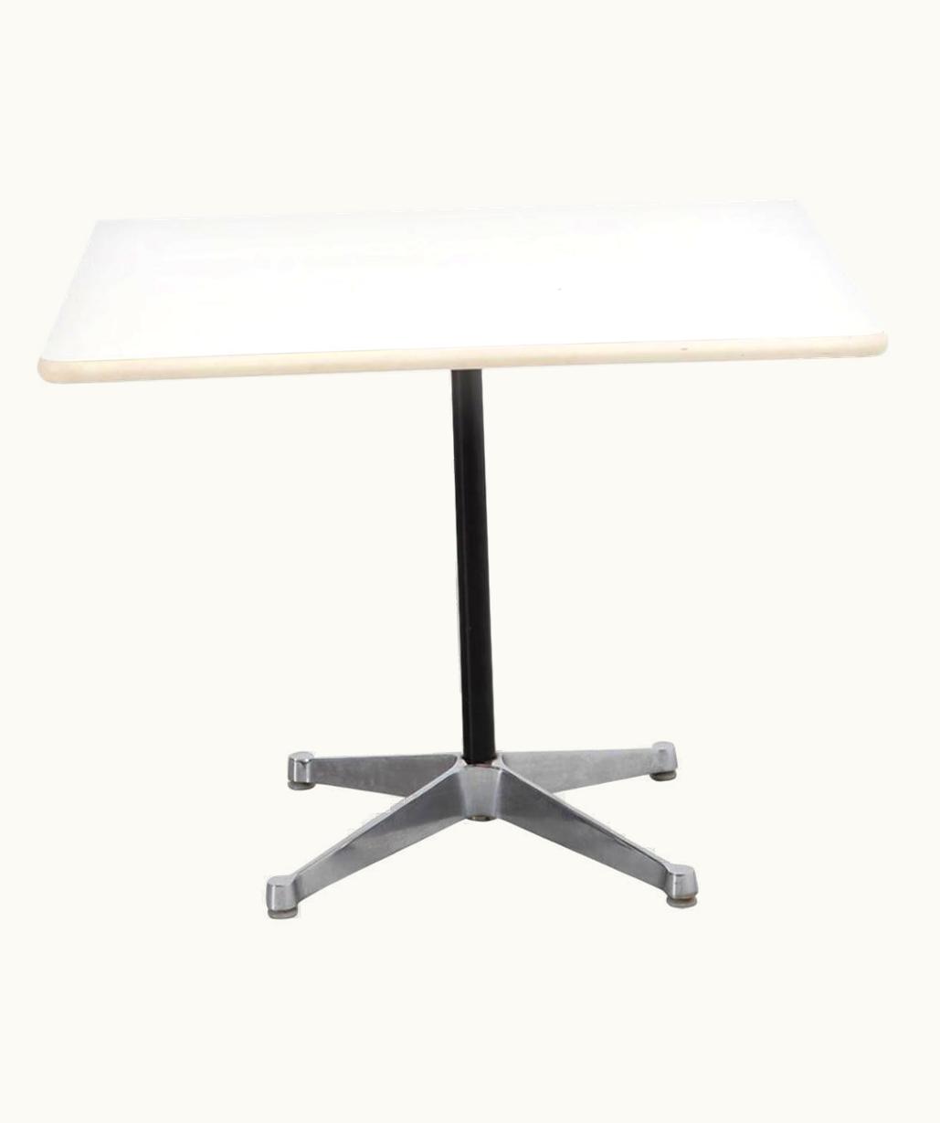 Charles and Ray Eames Charles and Ray Eames Herman Miller White Square Top Side Coffee Table Or Dining Table, 1970s