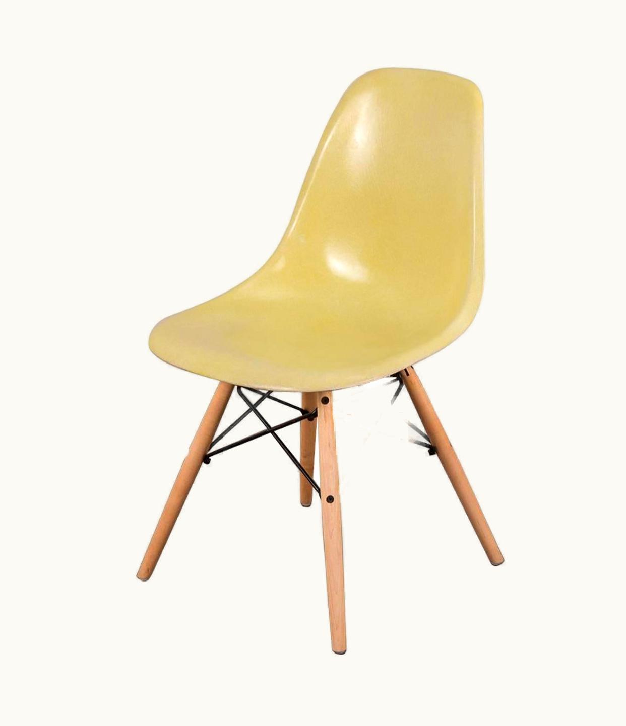 Charles and Ray Eames For Herman Miller Lemon Yellow Shell Chair