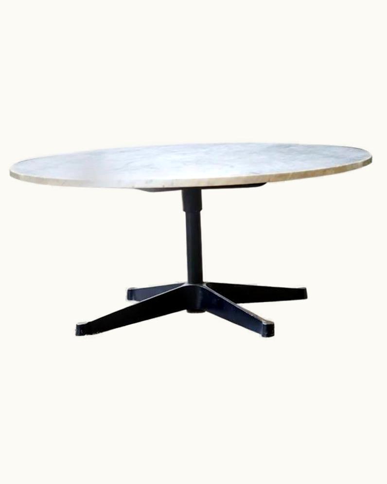 Charles and Ray Eames Charles Ray Eames Marble Coffee Side Table Aluminium Group Couch Table