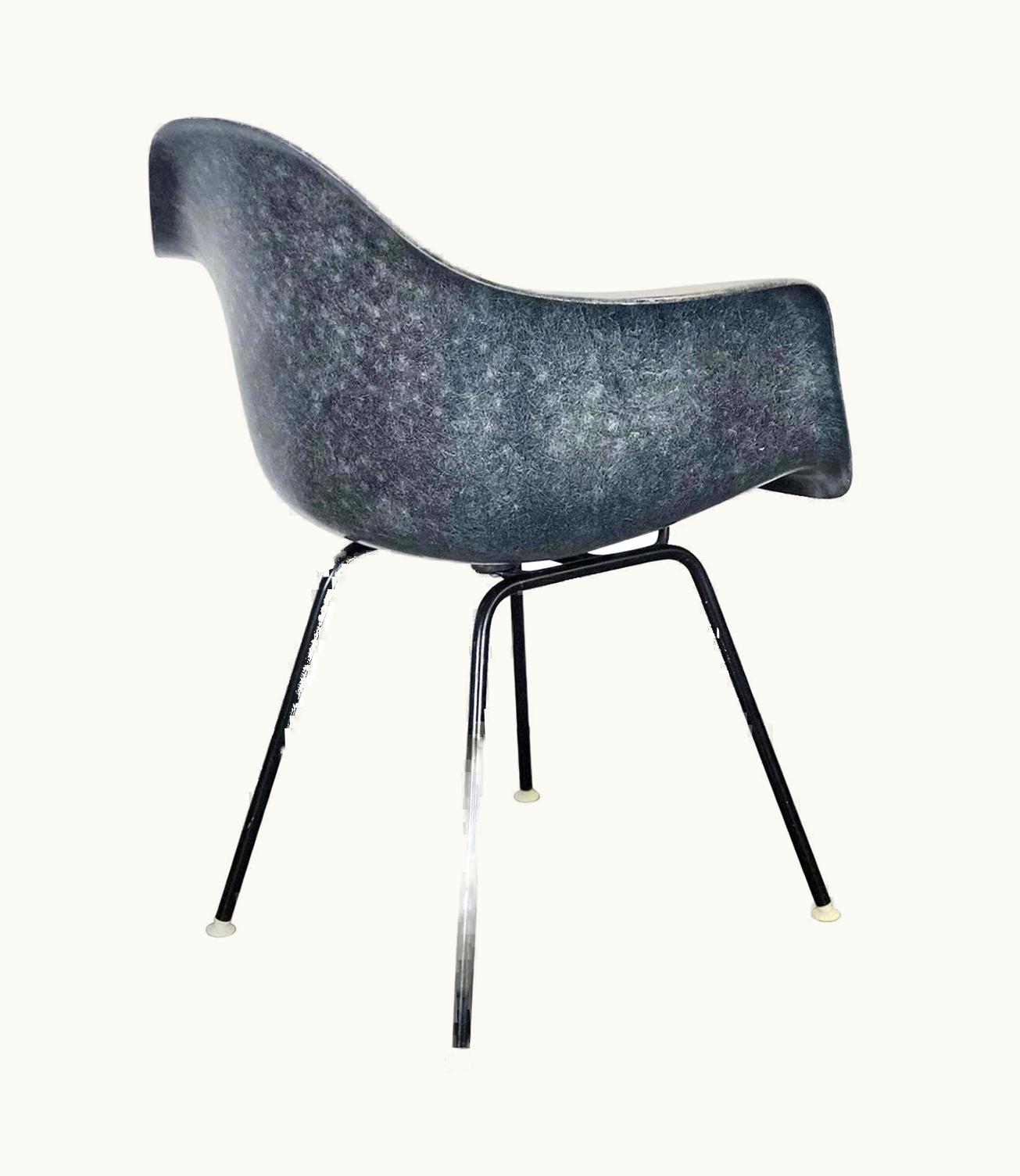 Charles and Ray Eames Charles and Ray Eames Rare Navy Blue Herman Miller Eames Fiberglass DAX Armchair
