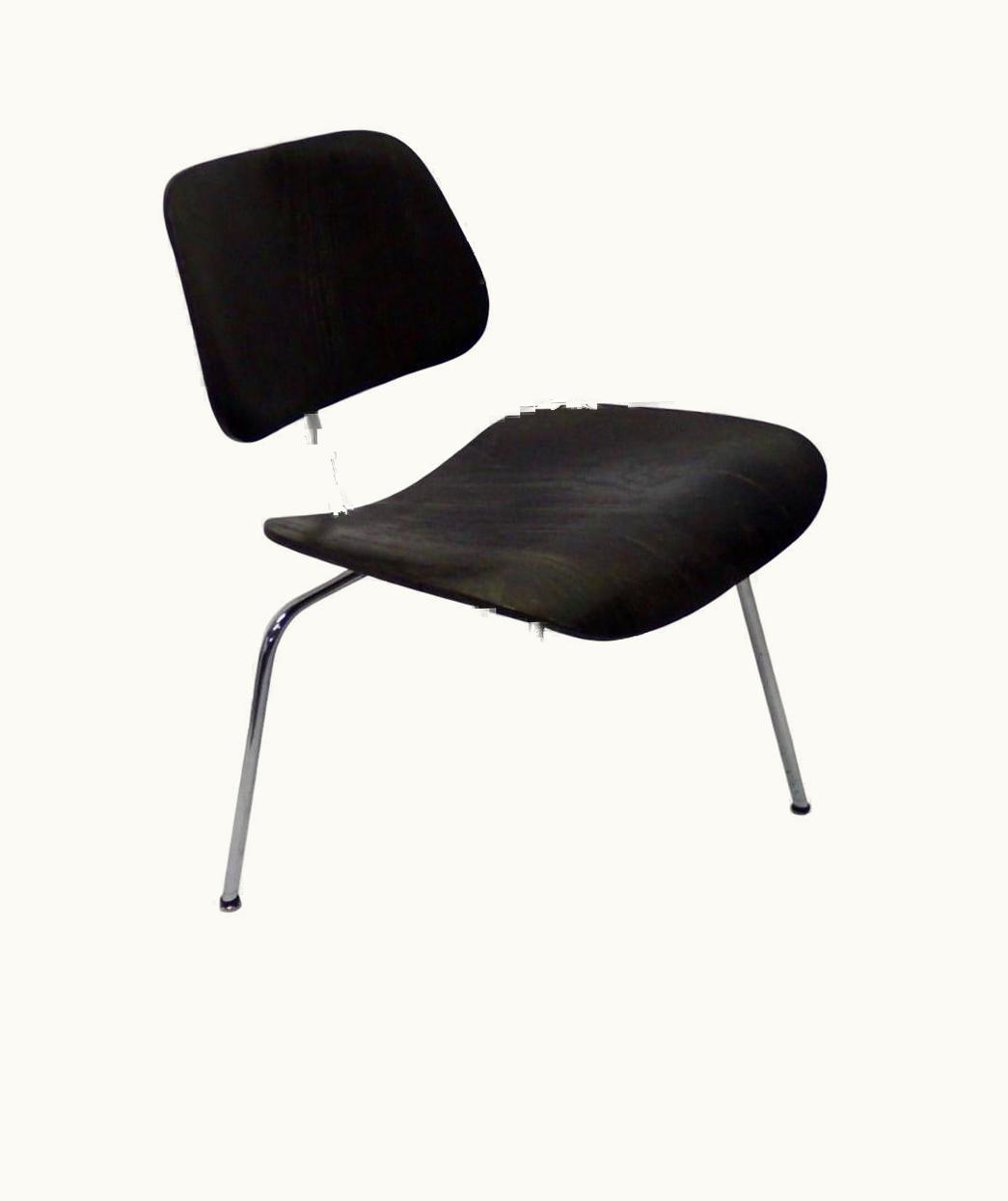 Charles and Ray Eames Early Charles And Ray Eames Herman Miller Black Aniline Dye DCM