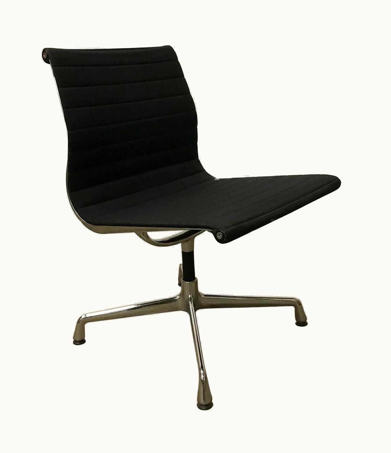 Charles and Ray Eames 1958, Eames, EA 107 For Herman Miller, Static Non Swivel Alu Chair