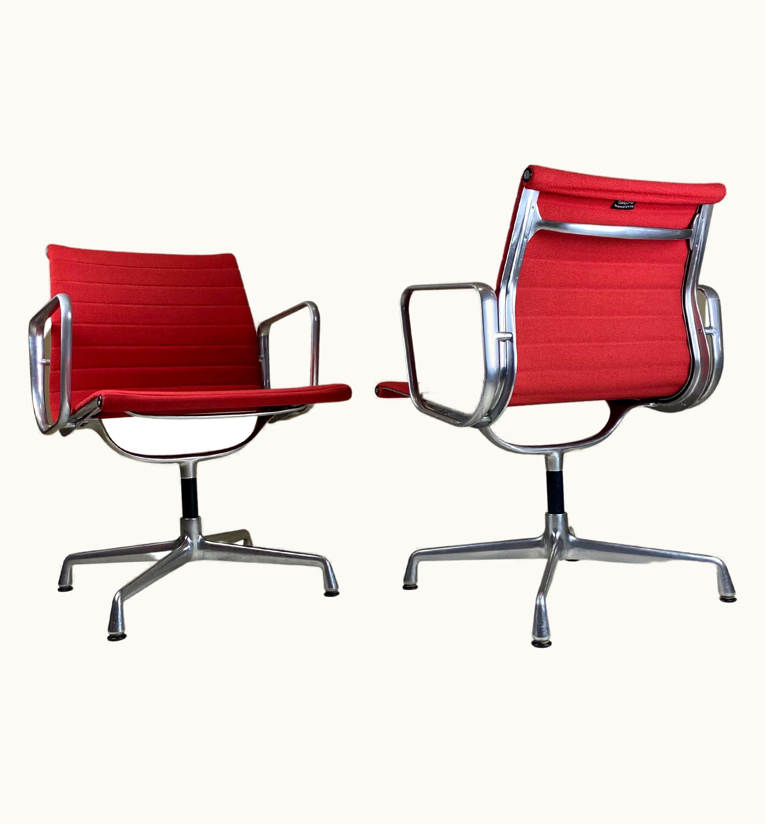 Charles and Ray Eames Charles and Ray Eames Set Of 6 VItra EA107 Aluminum Chairs By Charles & Ray Eames 'Mid-Century Modern'