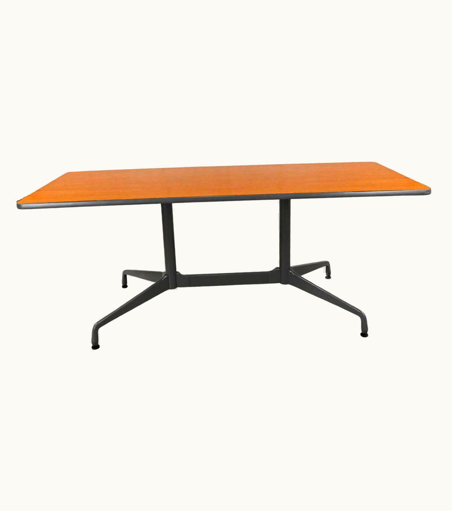 Charles and Ray Eames MCM Eames For Herman Miller Segmented Taupe Base Table Rectangular Top