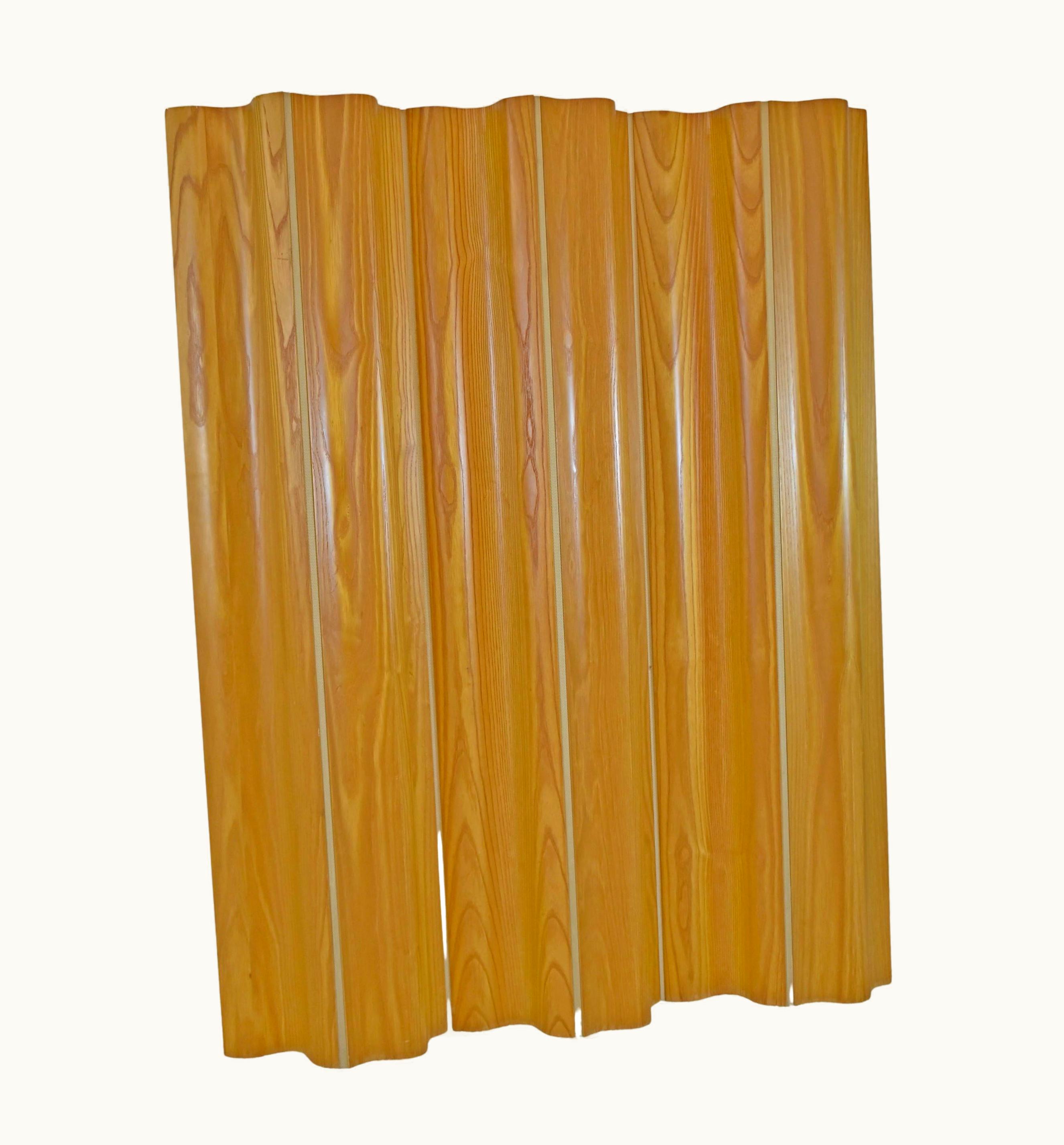 Charles and Ray Eames Charles and Ray Eames 6 Panel Oak Room Divider By Herman Miller