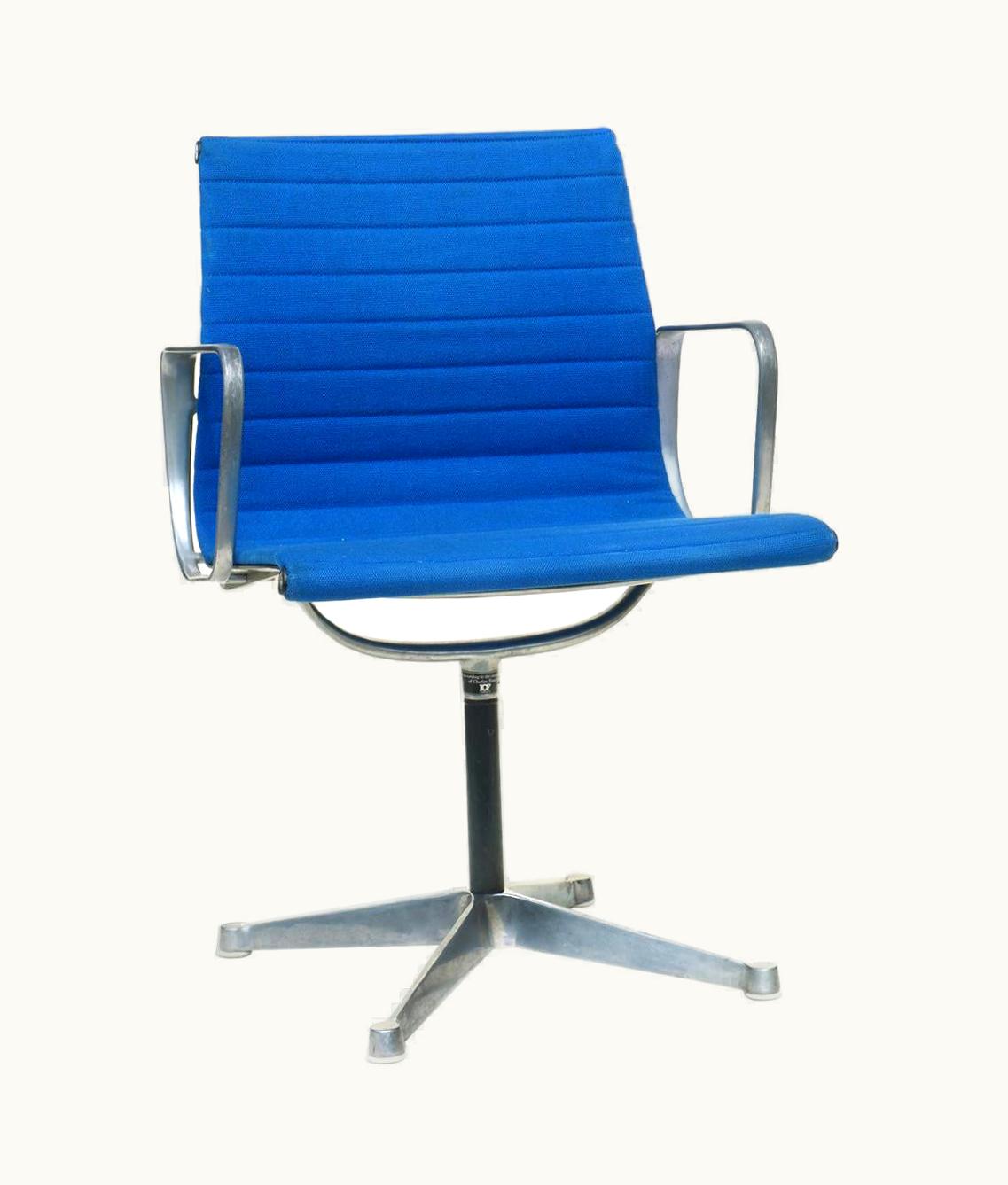 Charles and Ray Eames Charles and Ray Eames 1960 EA 108 Charles Ray Eames Herman Miller ICF Design Blue Swivel Chair