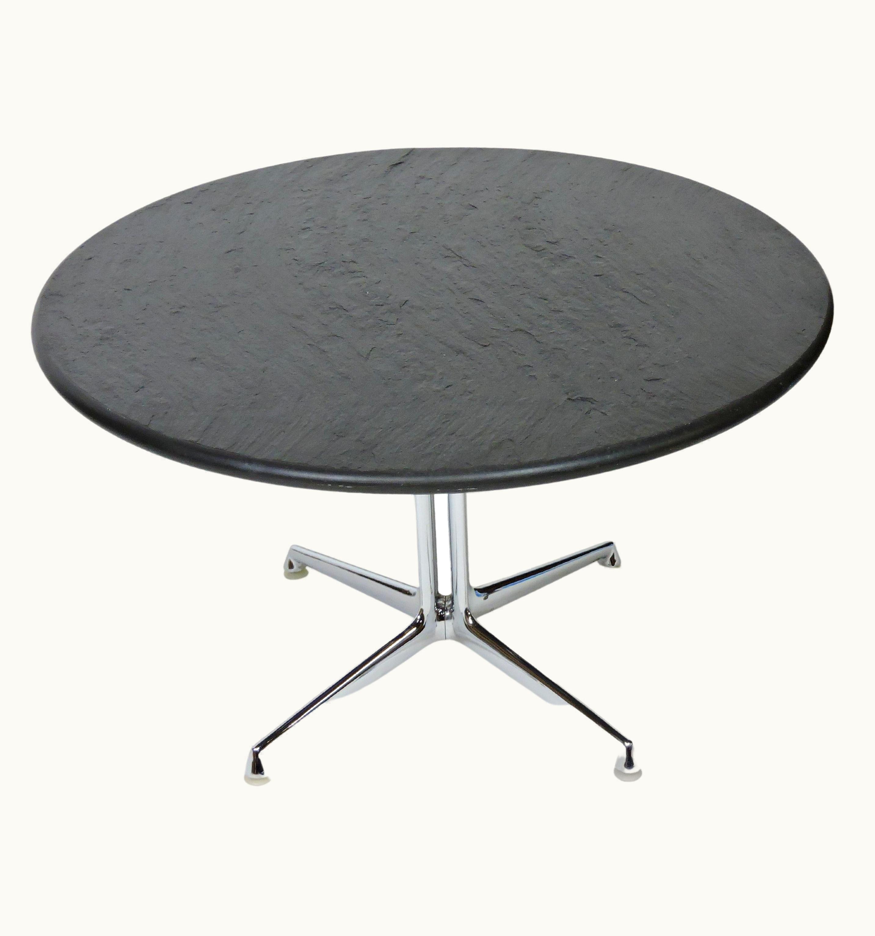 Charles and Ray Eames Charles and Ray Eames La Fonda Slate Top Coffee Or End Table For Herman Miller, 2 Available UZ0189115