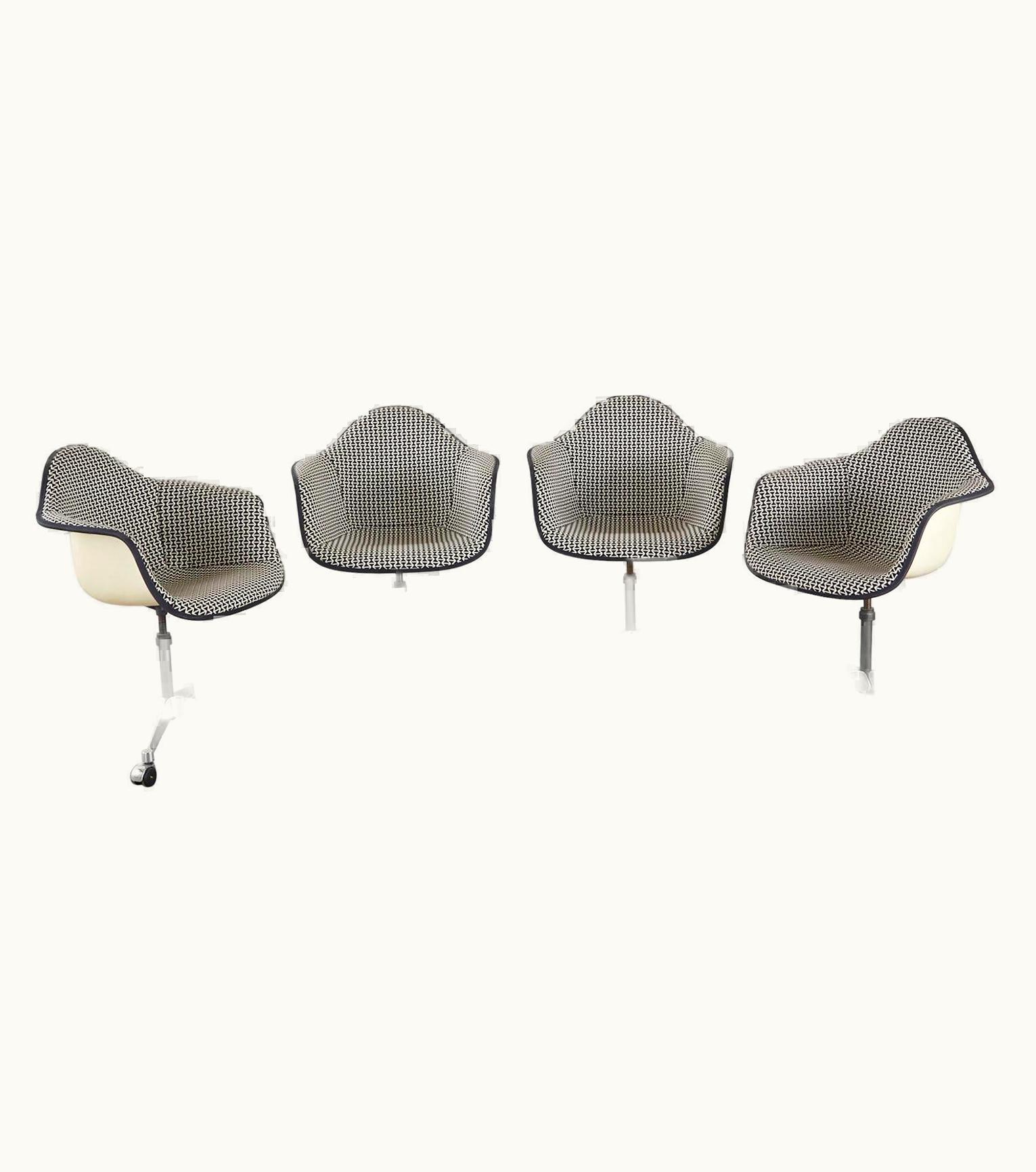 Charles and Ray Eames Charles and Ray Eames Set Of Four Eames For Herman Miller Swivel Shell Chairs