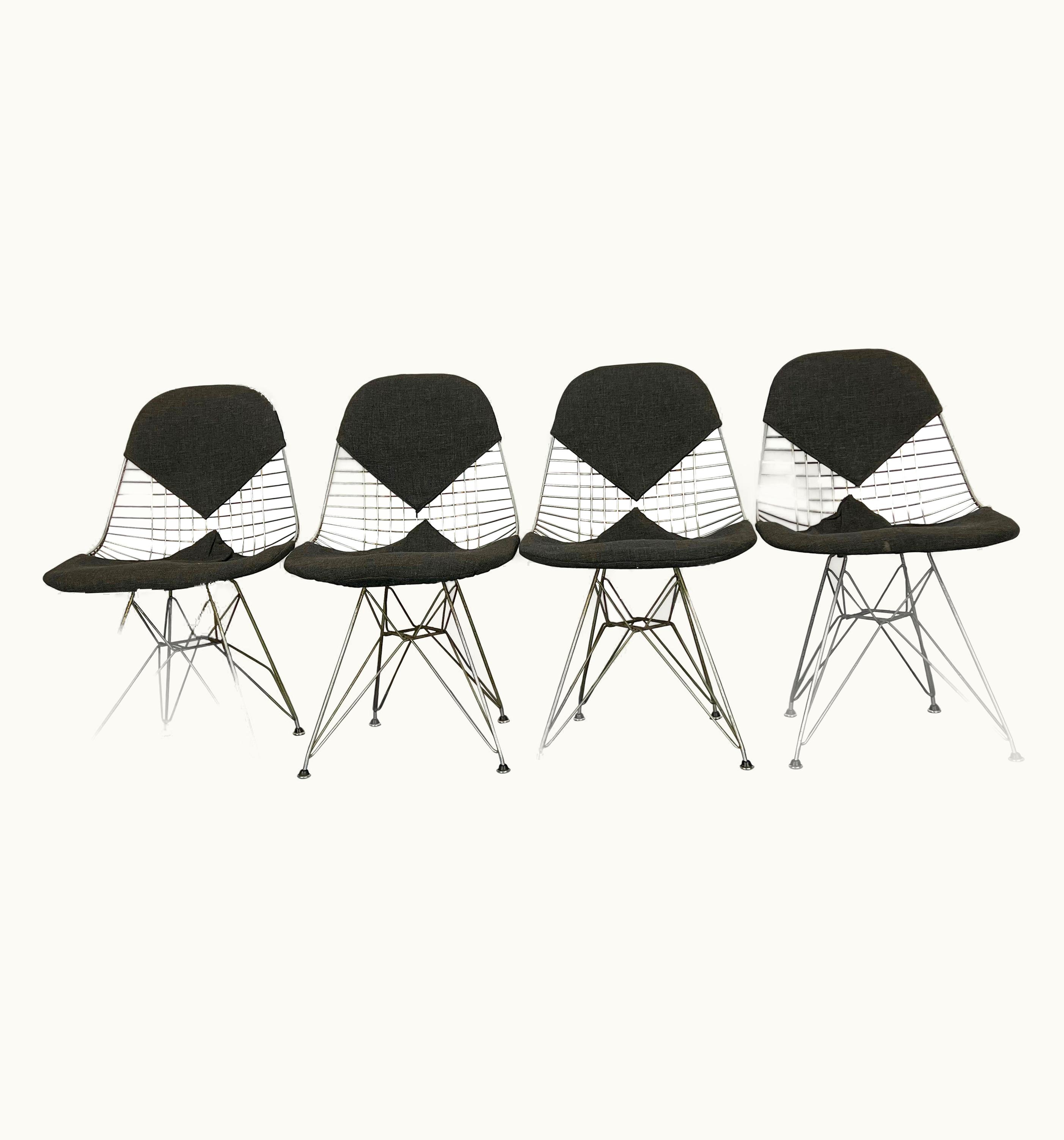 Charles and Ray Eames Charles and Ray Eames Mid-Century Modern Set Of Four DKR Bikini Chairs By Charles Eames