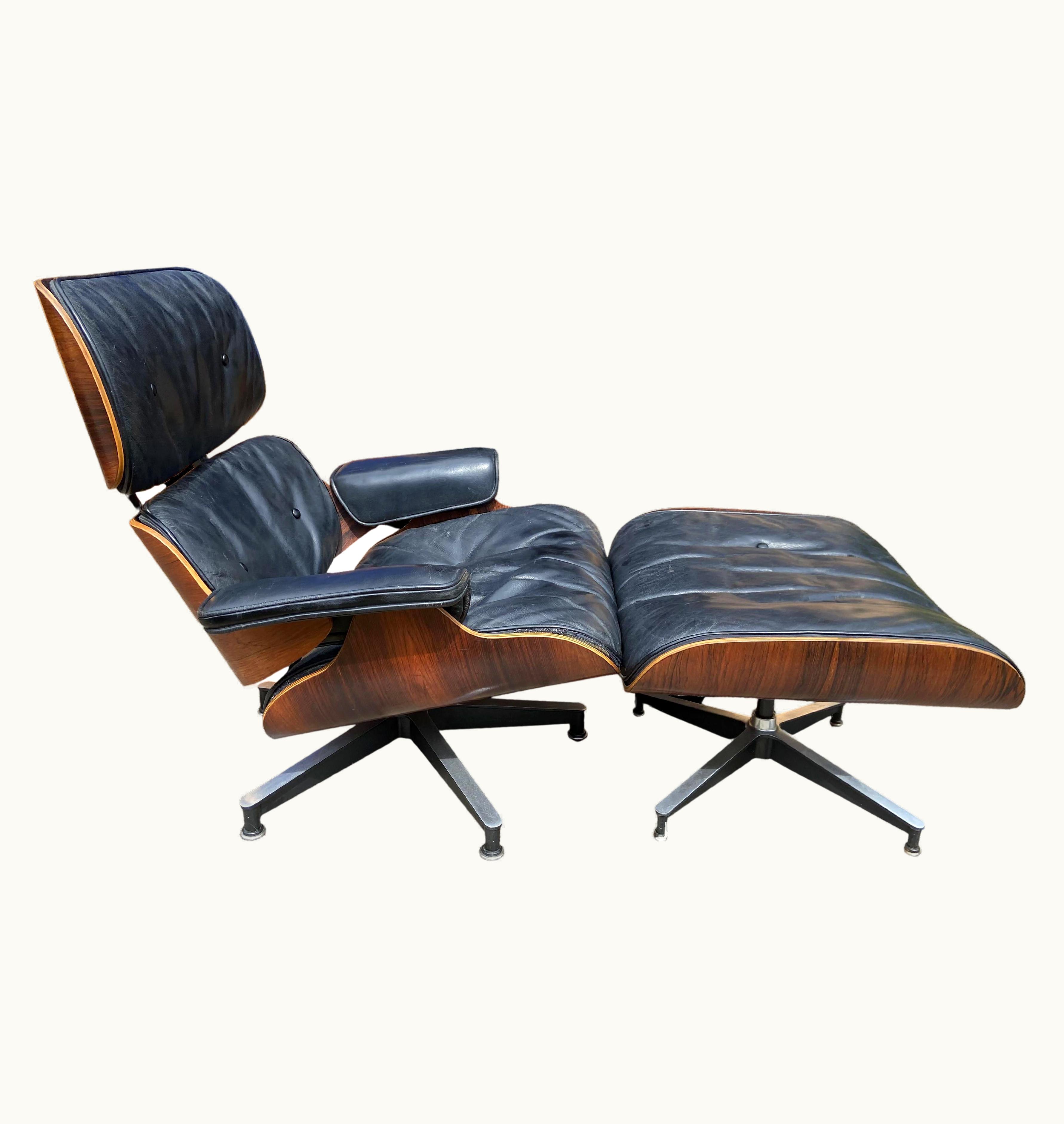 Charles and Ray Eames Lounge Chair And Ottoman '670 & 671' By Charles And Ray Eames For Herman Miller
