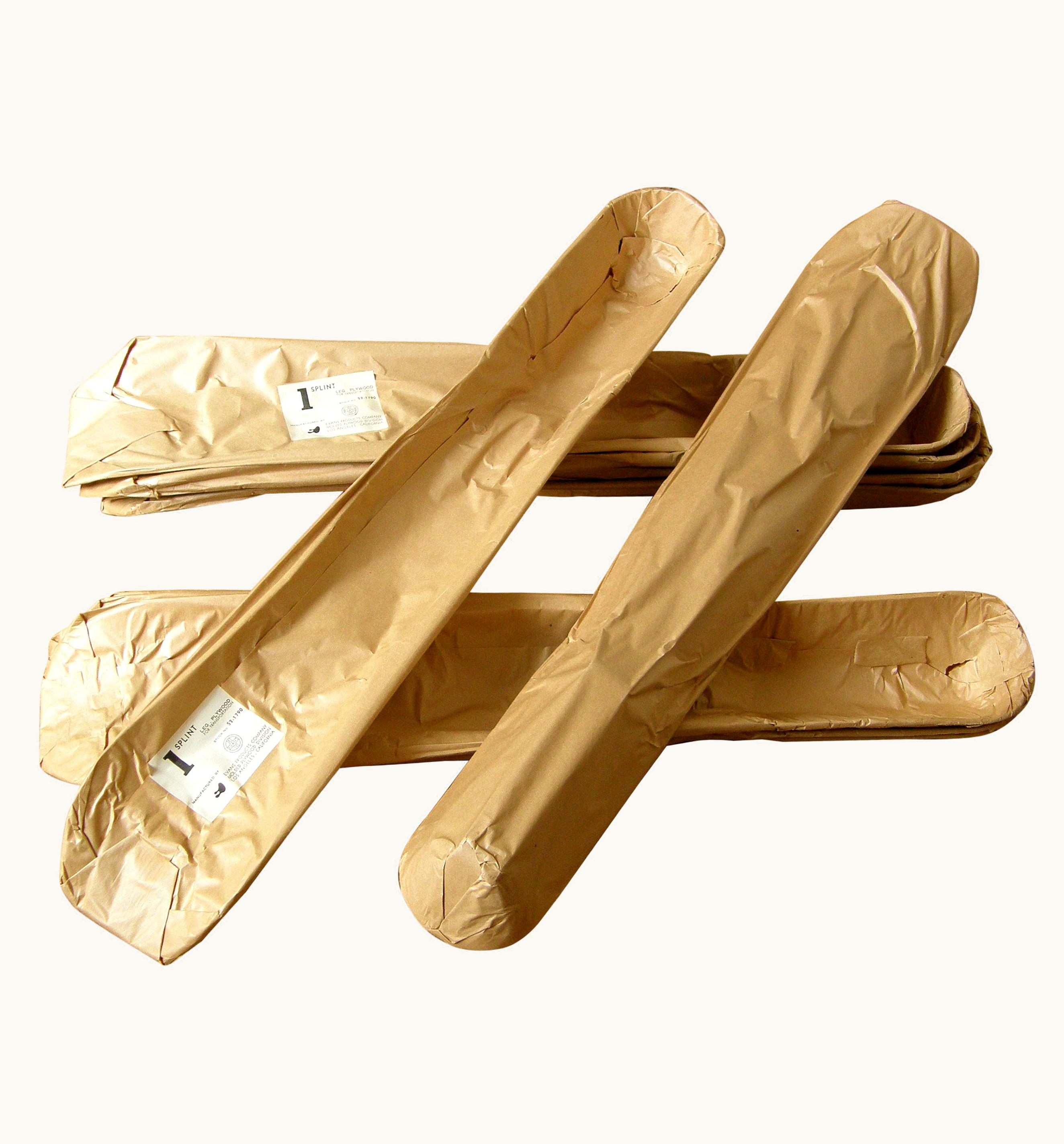 Charles and Ray Eames Charles And Ray Eames Molded Plywood Leg Splint For Evans In Original Wrapper