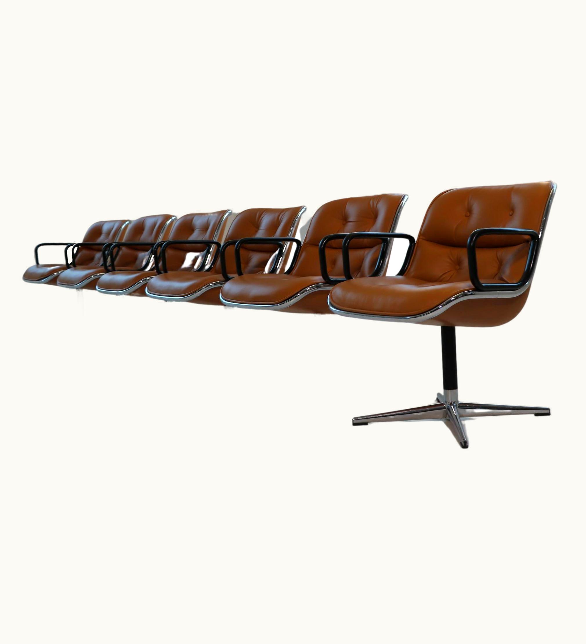 Charles Pollock Set Of Six Charles Pollock Chairs For Knoll International