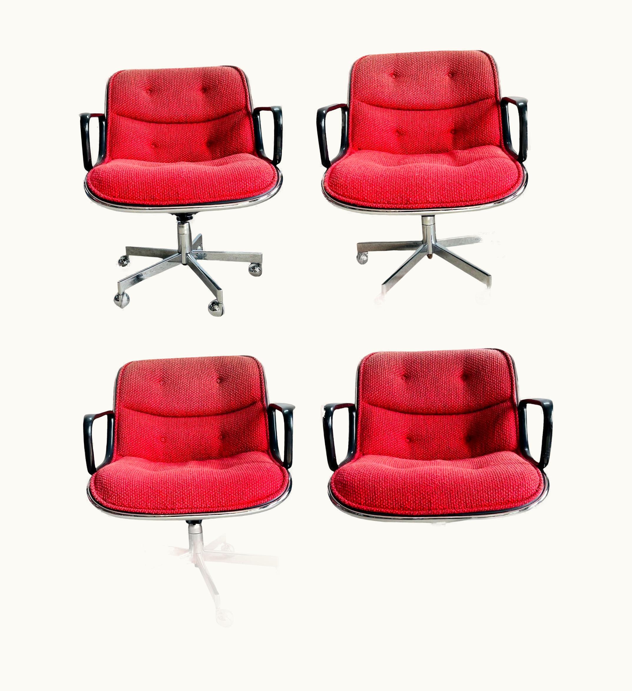 Charles Pollock Charles Pollock Set 4 Charles Pollock Armchairs Designed By Charles Pollock For Knoll