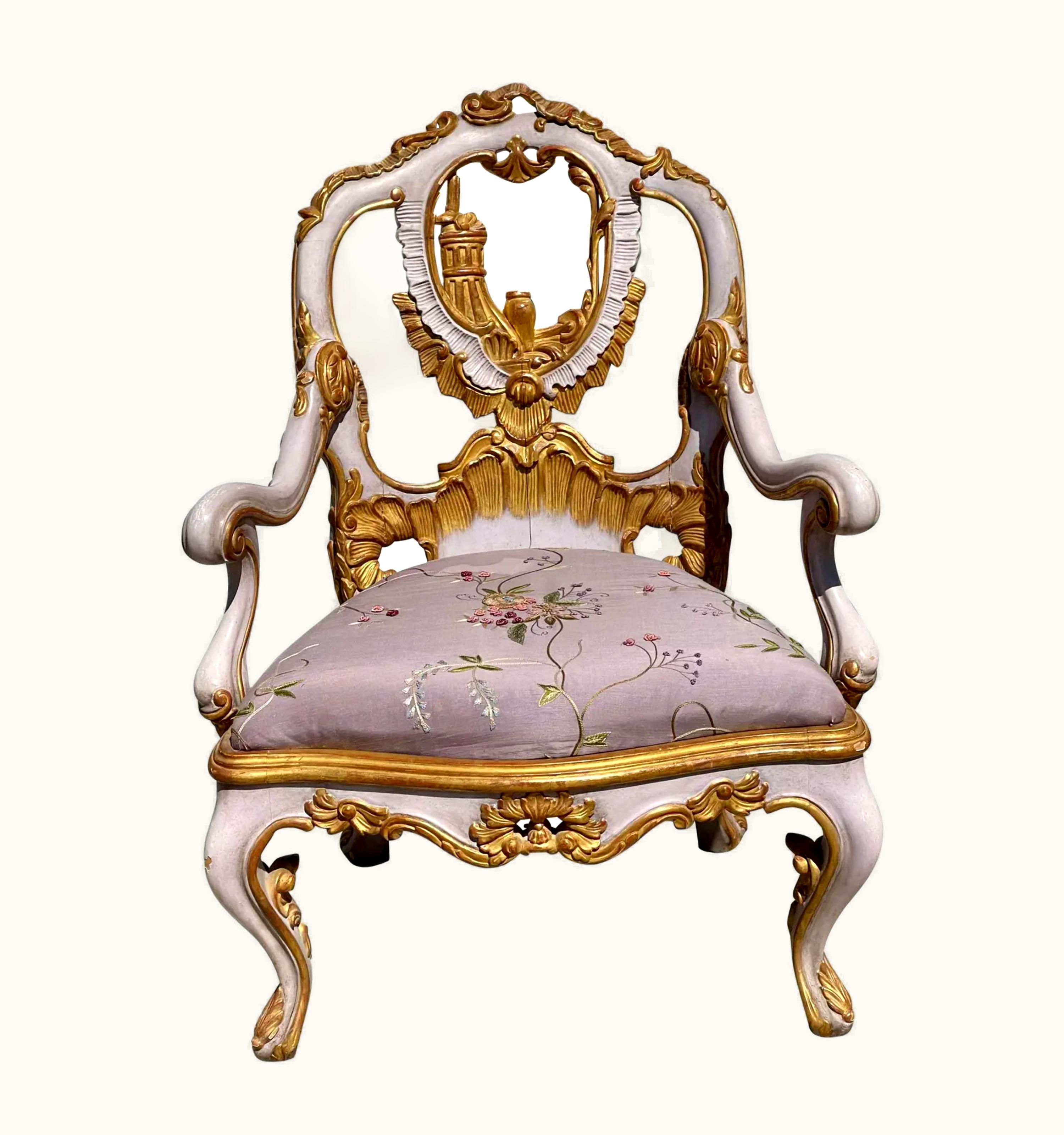 Charles Pollock Charles Pollock Venetian Purple Palazzo Arm Chair By Charles Pollock For William Switzer