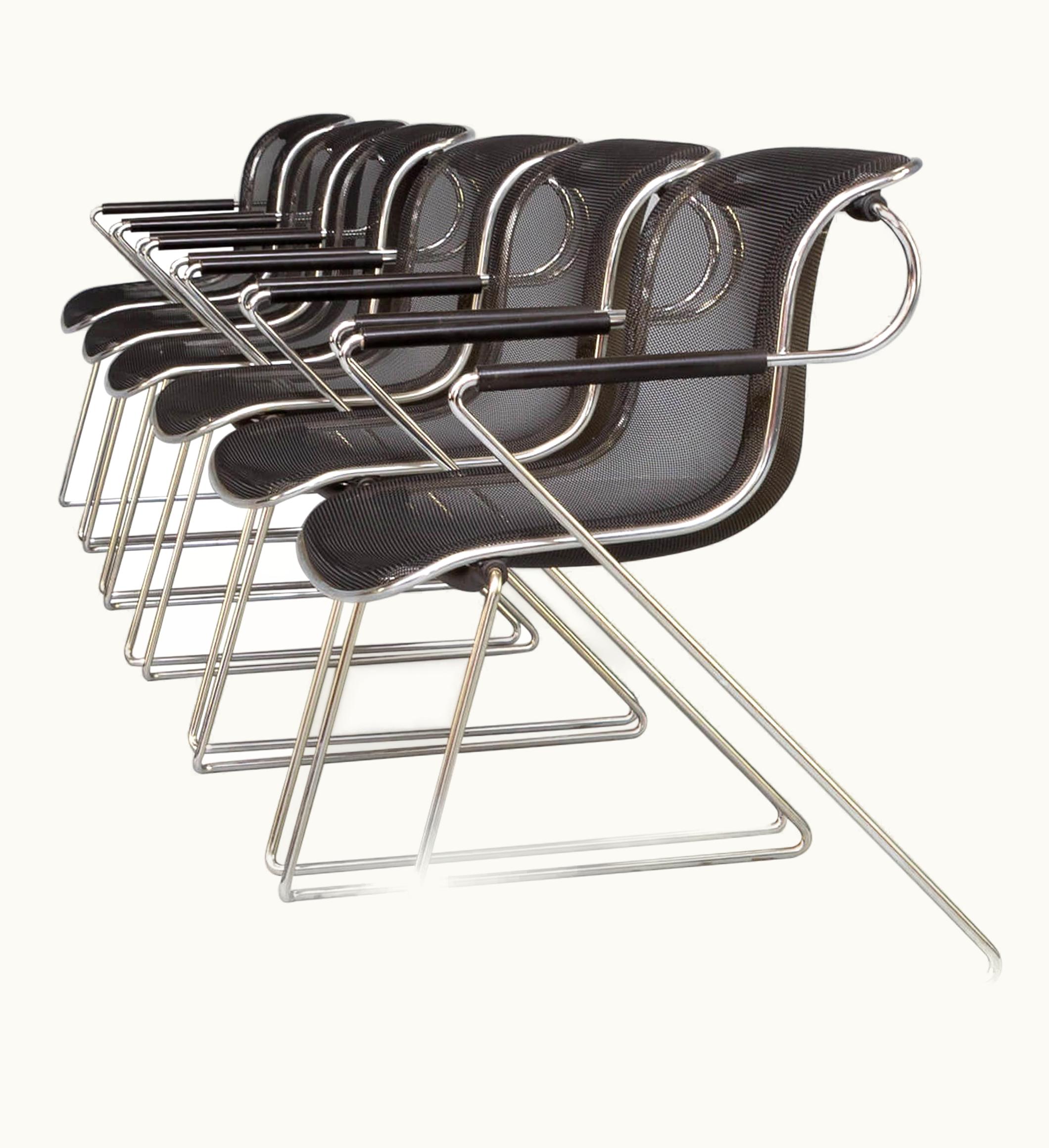 Charles Pollock 80s Charles Pollock 'Penelope' Chairs For Castelli Set/6