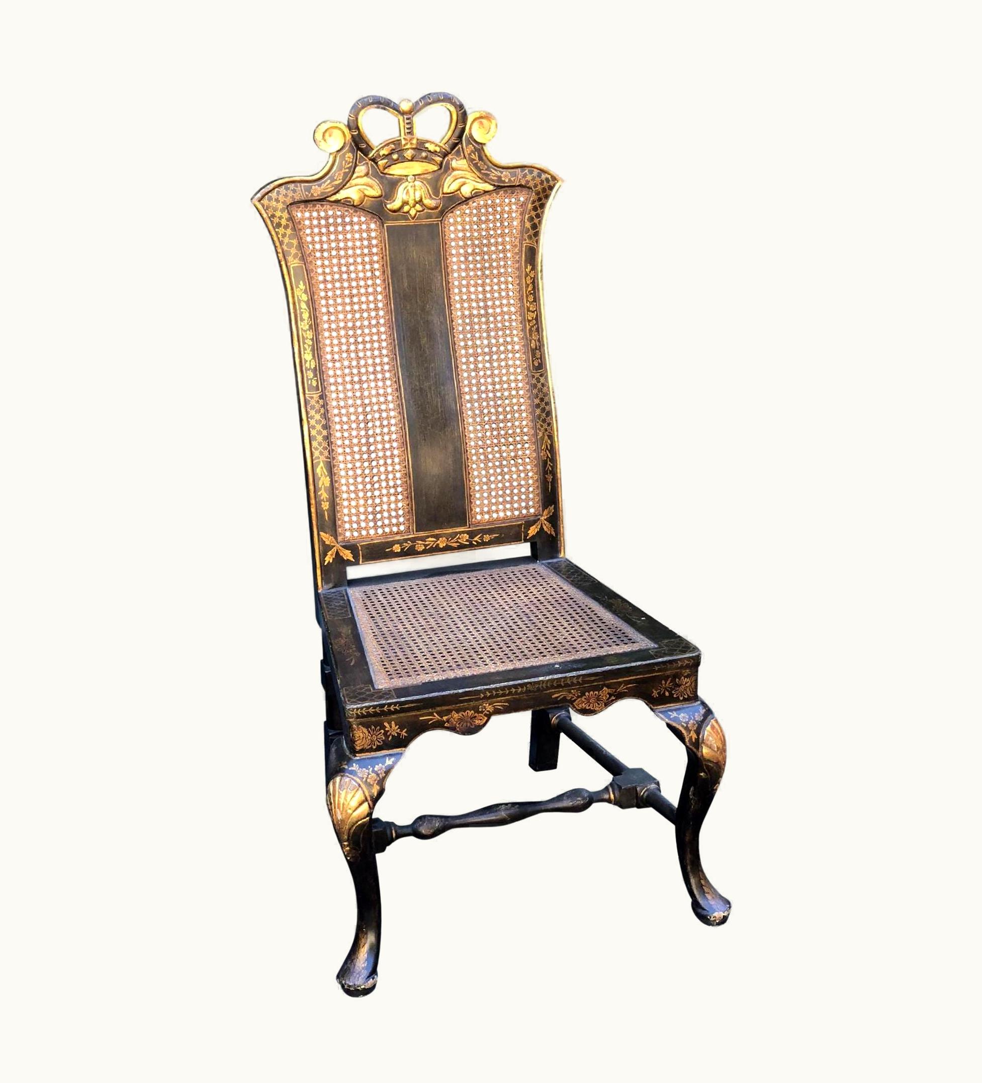 Charles Pollock Charles Pollock Chinese Chippendale Chinoiserie Decorated Side Chair By Charles Pollock