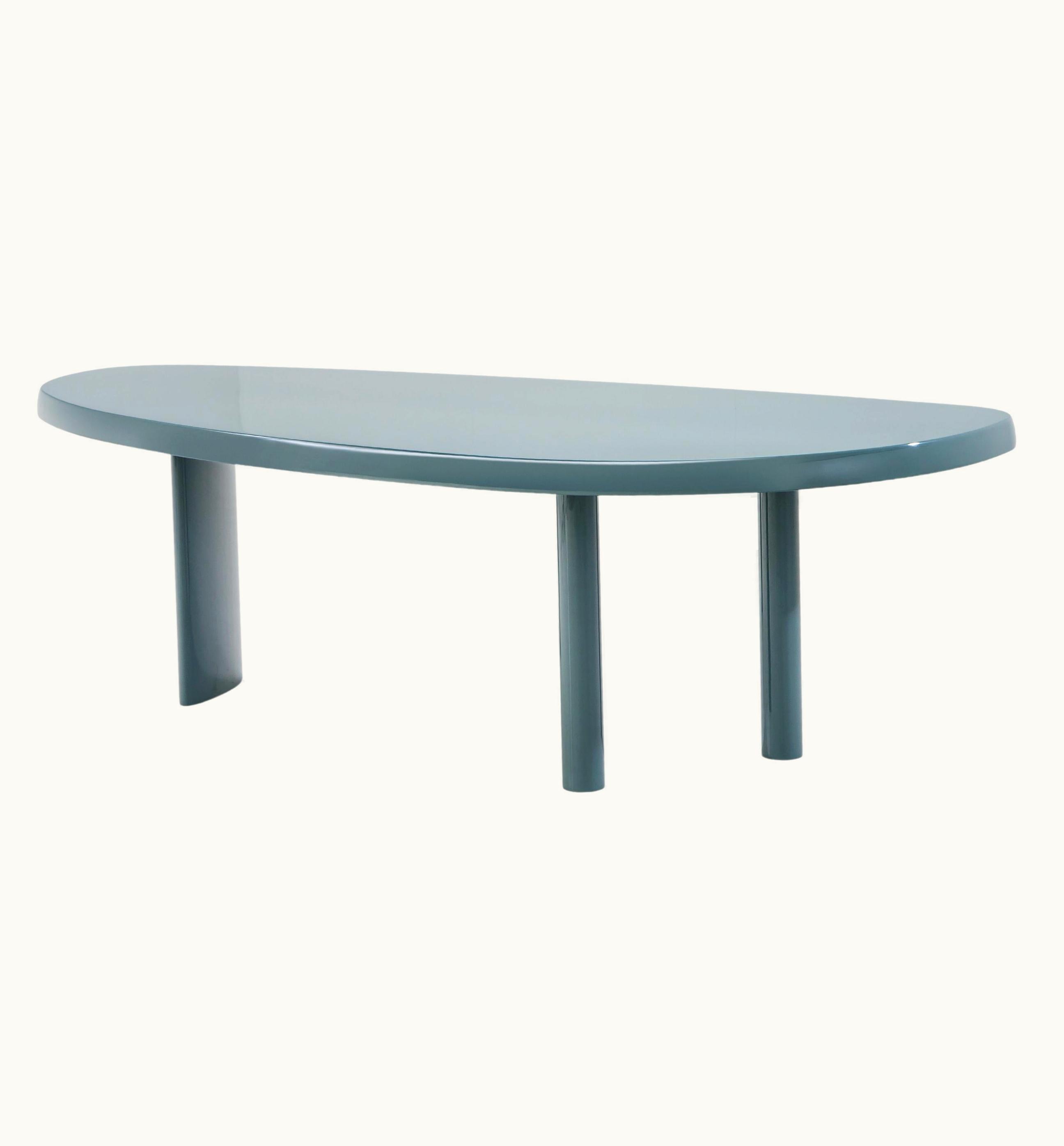 Charlotte Perriand Charlotte Perriand Table En Forme Libre, Sage Green Lacquered Wood By Cassina