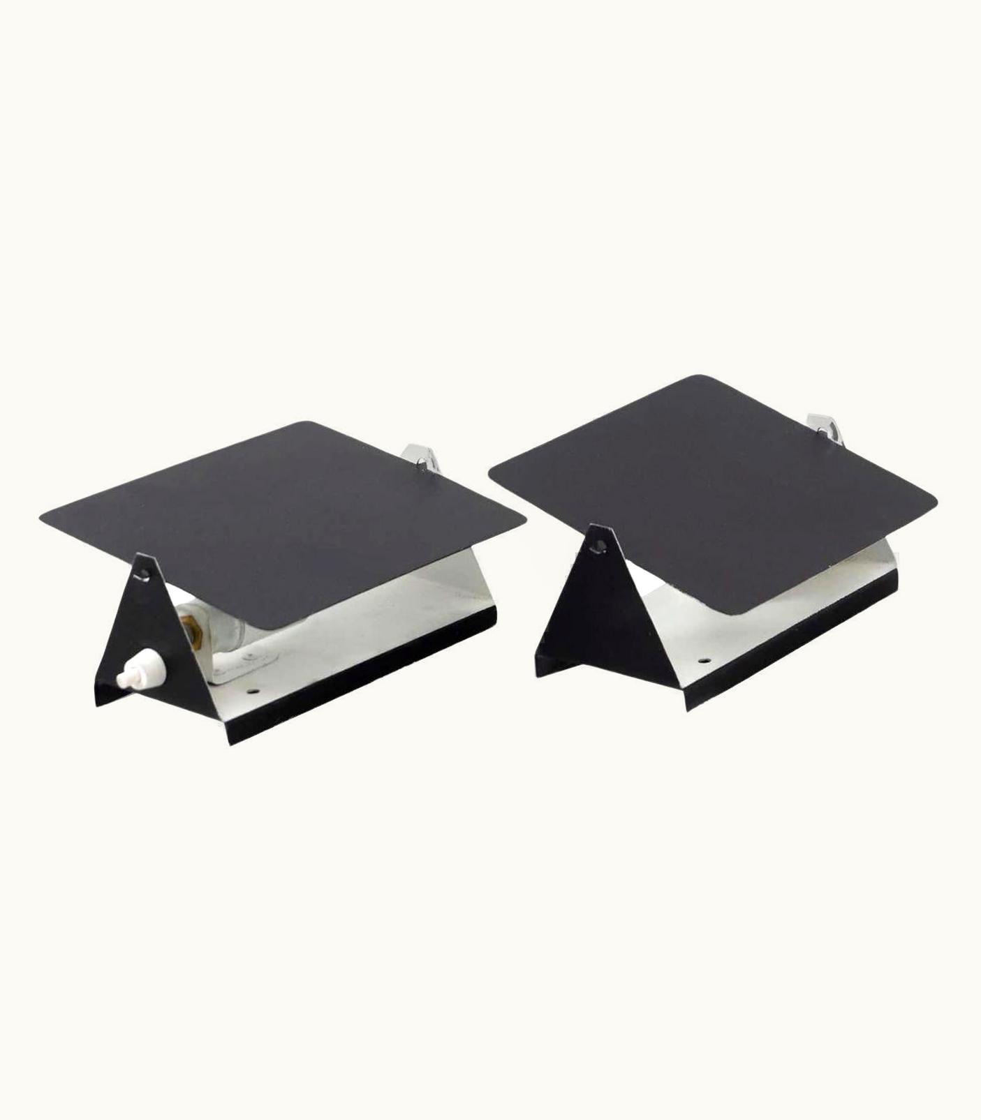 Charlotte Perriand Charlotte Perriand Pair Of Charlotte Perriand Mid-Century Modern Black Metal Cp-1 Wall Light, 1960