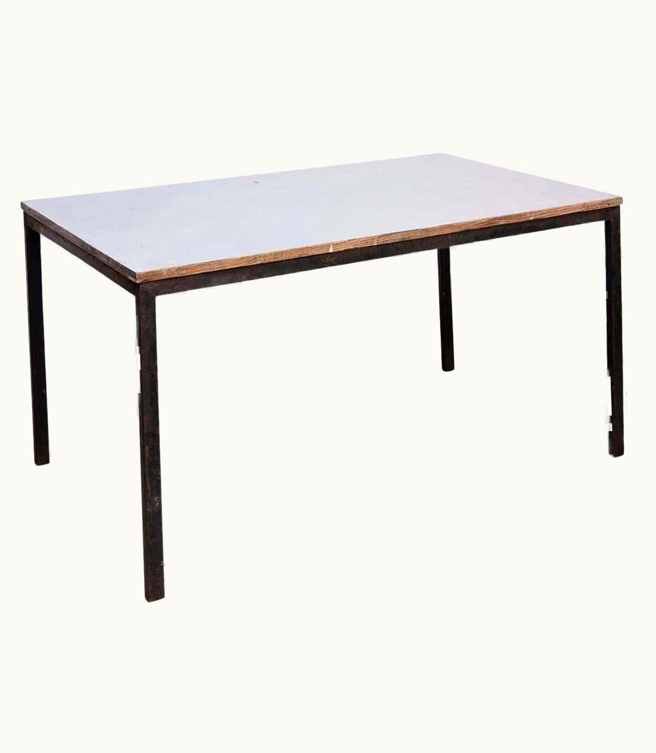 Charlotte Perriand Charlotte Perriand, Mid-Century Modern, Wood Metal Cansado Table, Circa 1950
