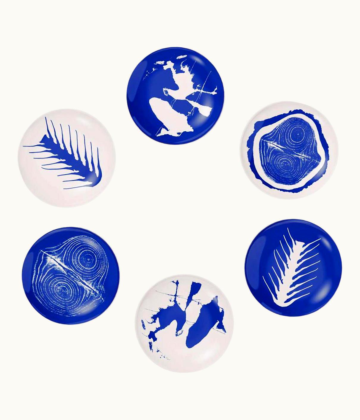 Charlotte Perriand Charlotte Perriand Set Of Six Charlotte Perriand Porcelain Dinnerware Plates By Cassina