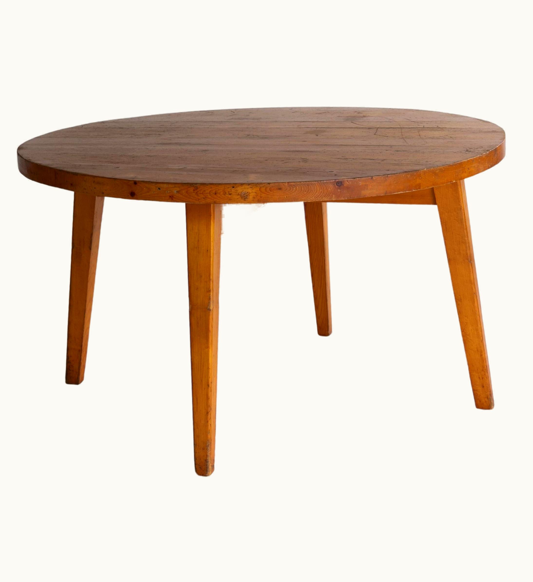 Charlotte Perriand;Christian Durupt Charlotte Perriand;Christian Durupt Vintage Round Table By Christian Durupt And Charlotte Perriand, 1968