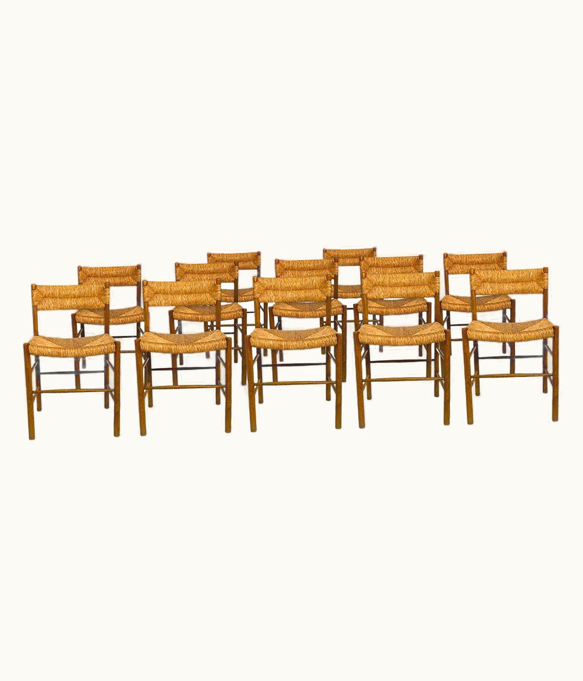 Charlotte Perriand Charlotte Perriand Chairs By Charlotte Perriand Dordogne, Robert Santou, Set Of 12