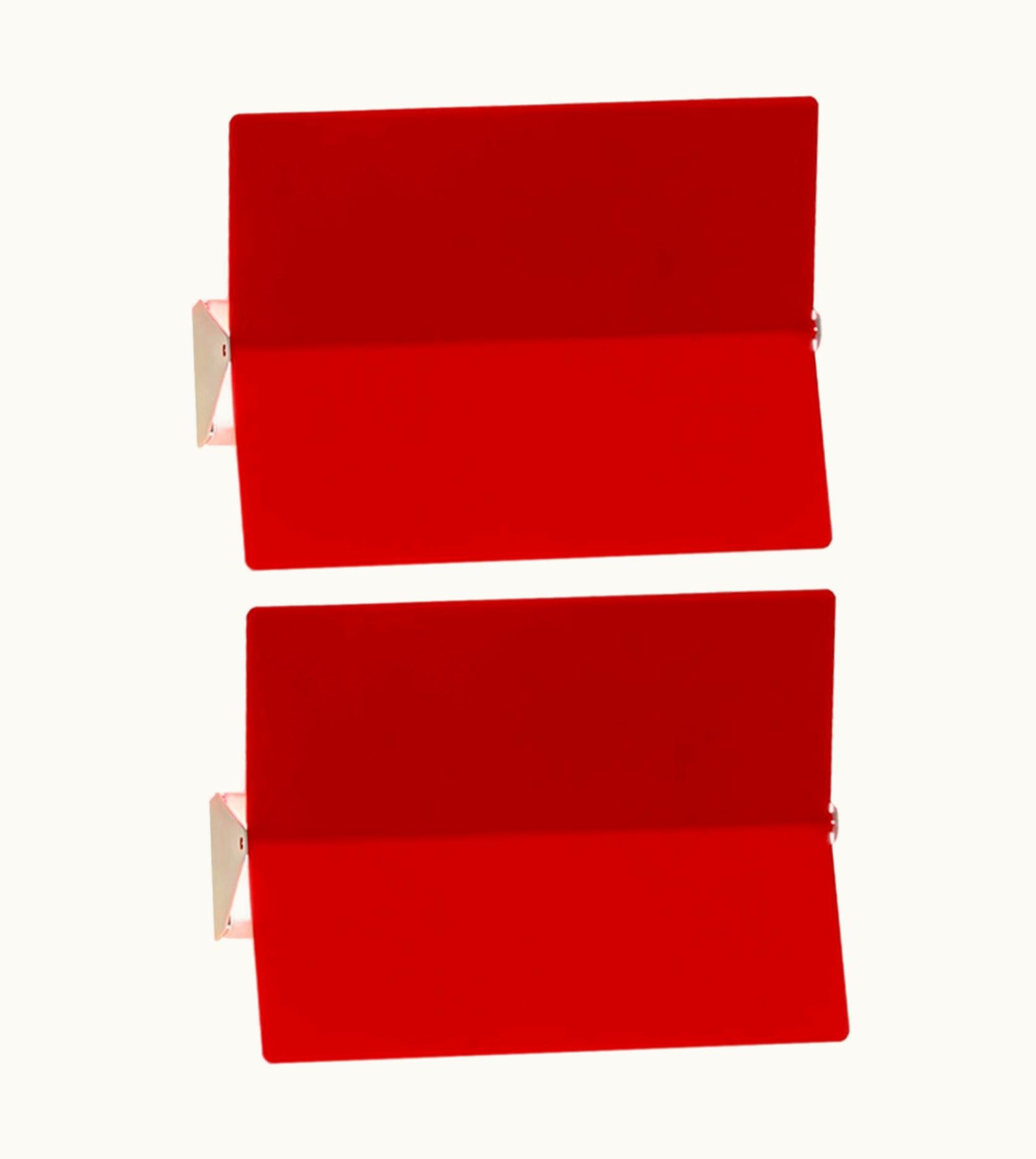 Charlotte Perriand Charlotte Perriand Large Charlotte Perriand 'Applique à Volet Pivotant Plié' Wall Light In Red