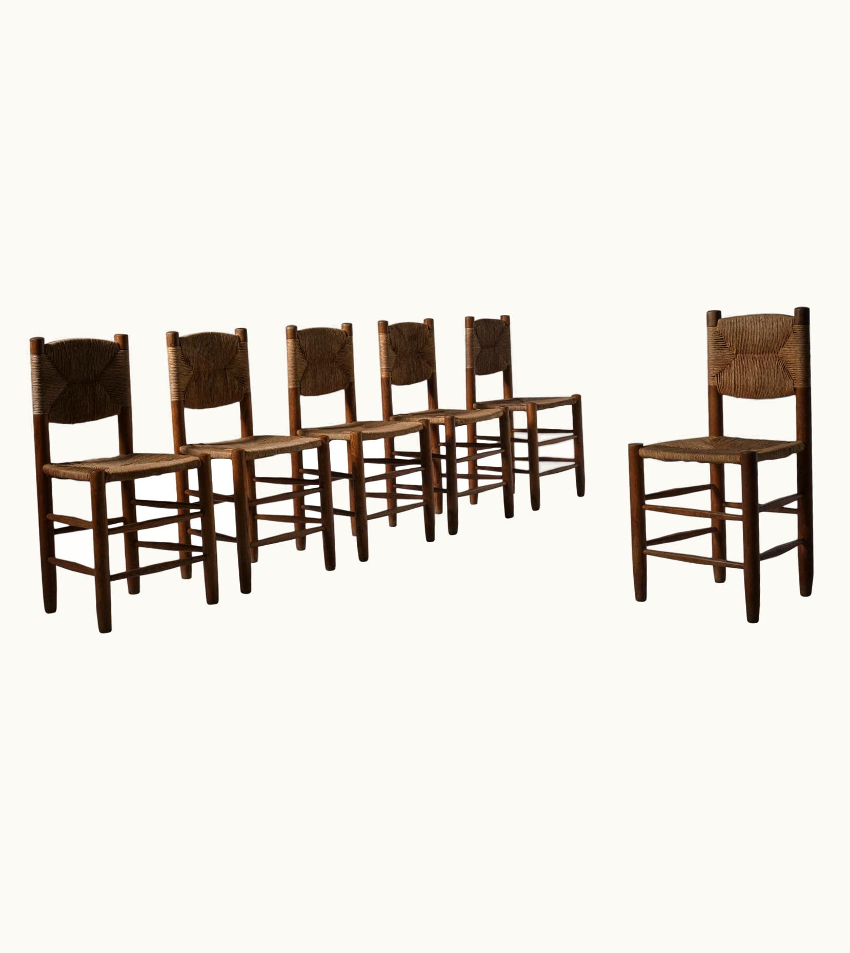 Charlotte Perriand Charlotte Perriand 'Bauche N°19' Chairs, France 1950s, Set Of Six