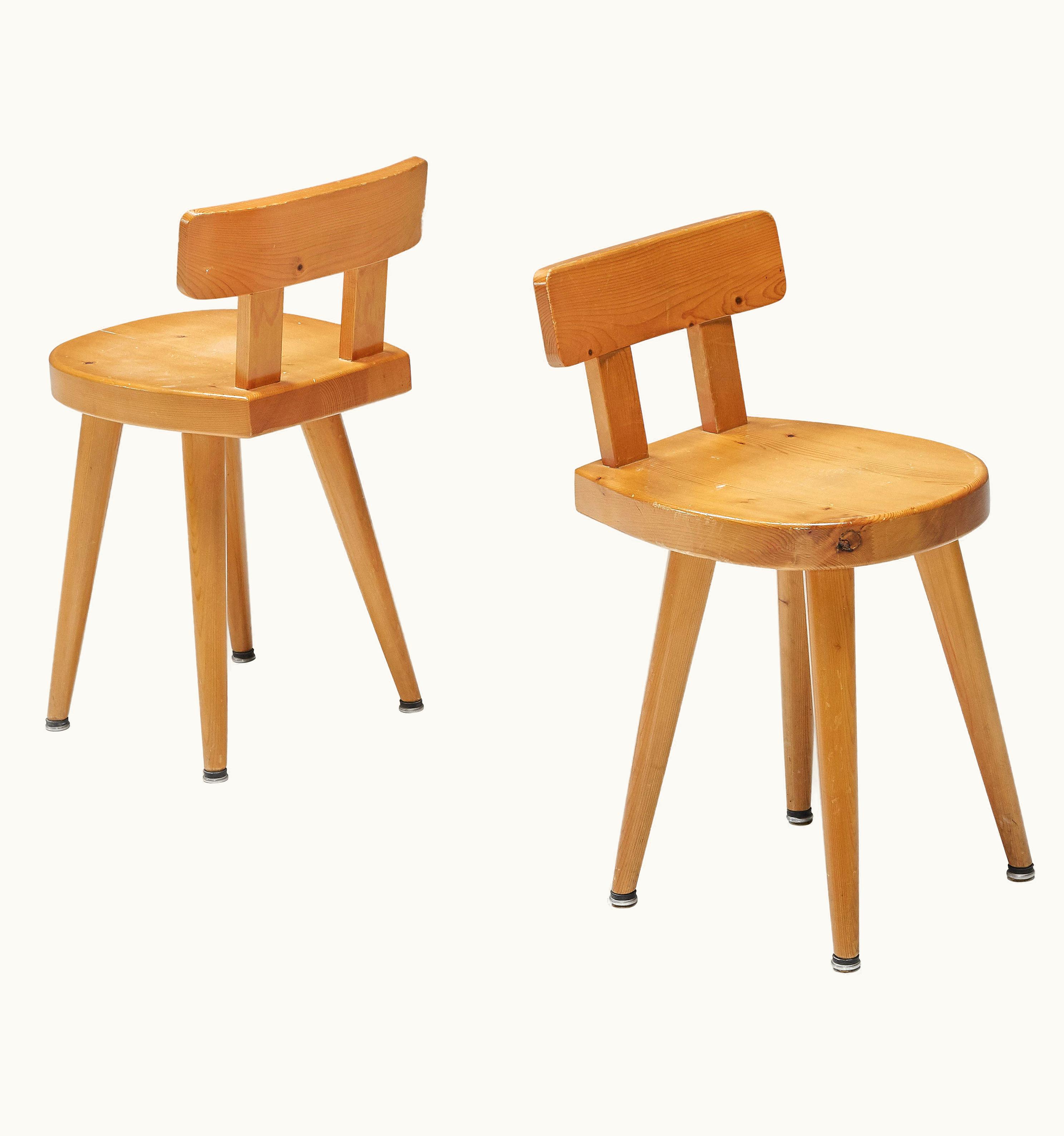 Charlotte Perriand Charlotte Perriand Dining Chair By Charlotte Perriand Made For Les Arcs, France