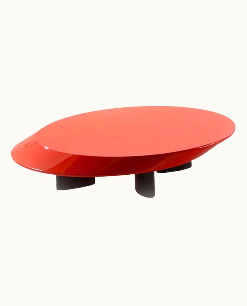 Charlotte Perriand Charlotte Perriand Accordo Low Table, Red Lacquered Wood By Cassina