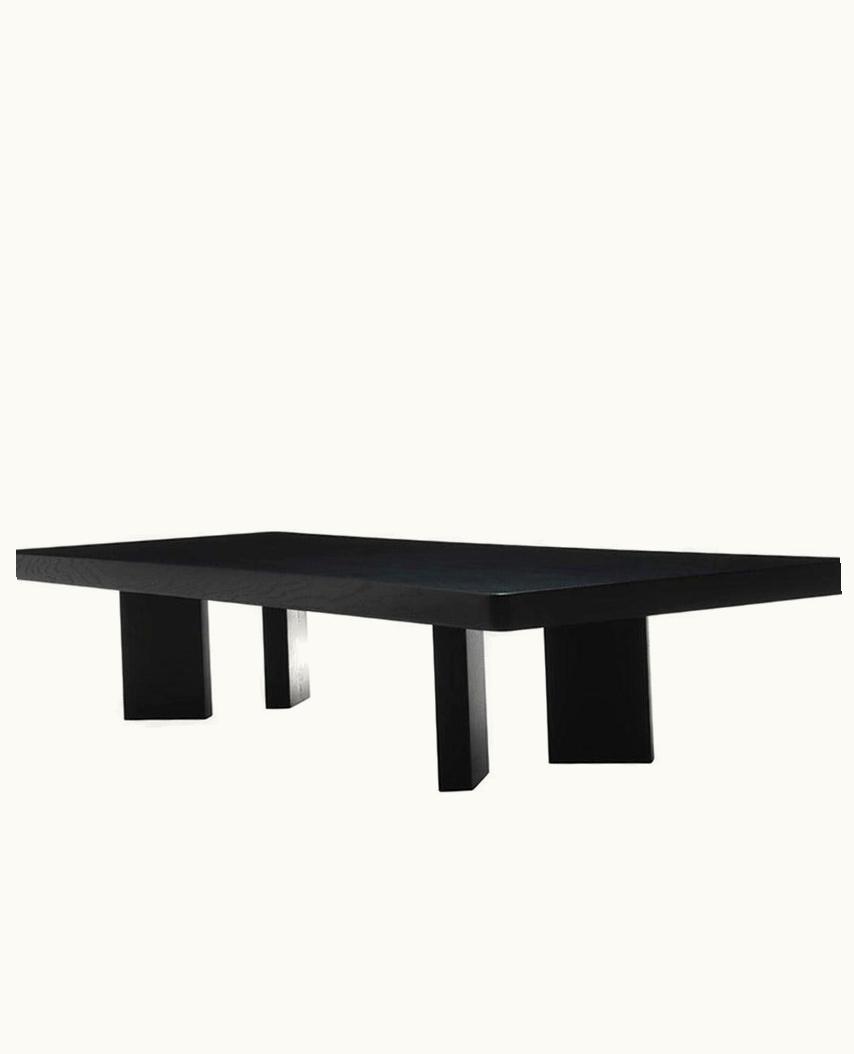 Charlotte Perriand Charlotte Perriand 515 Plana Coffee Table, Black Stained Wood By Cassina