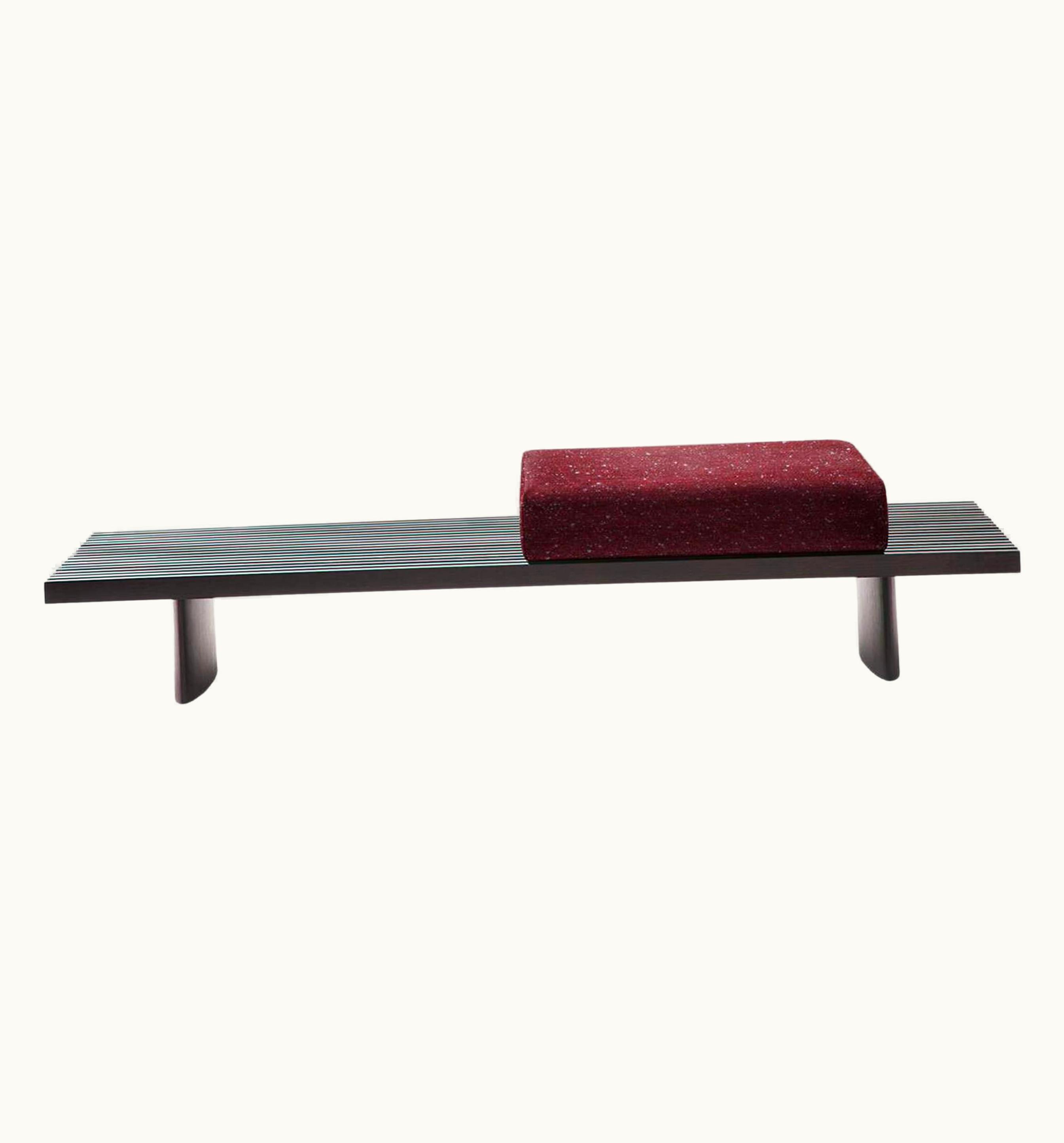 Charlotte Perriand Charlotte Perriand Refolo Modular Sofa, Wood And Black Leather By Cassina UZ0189636