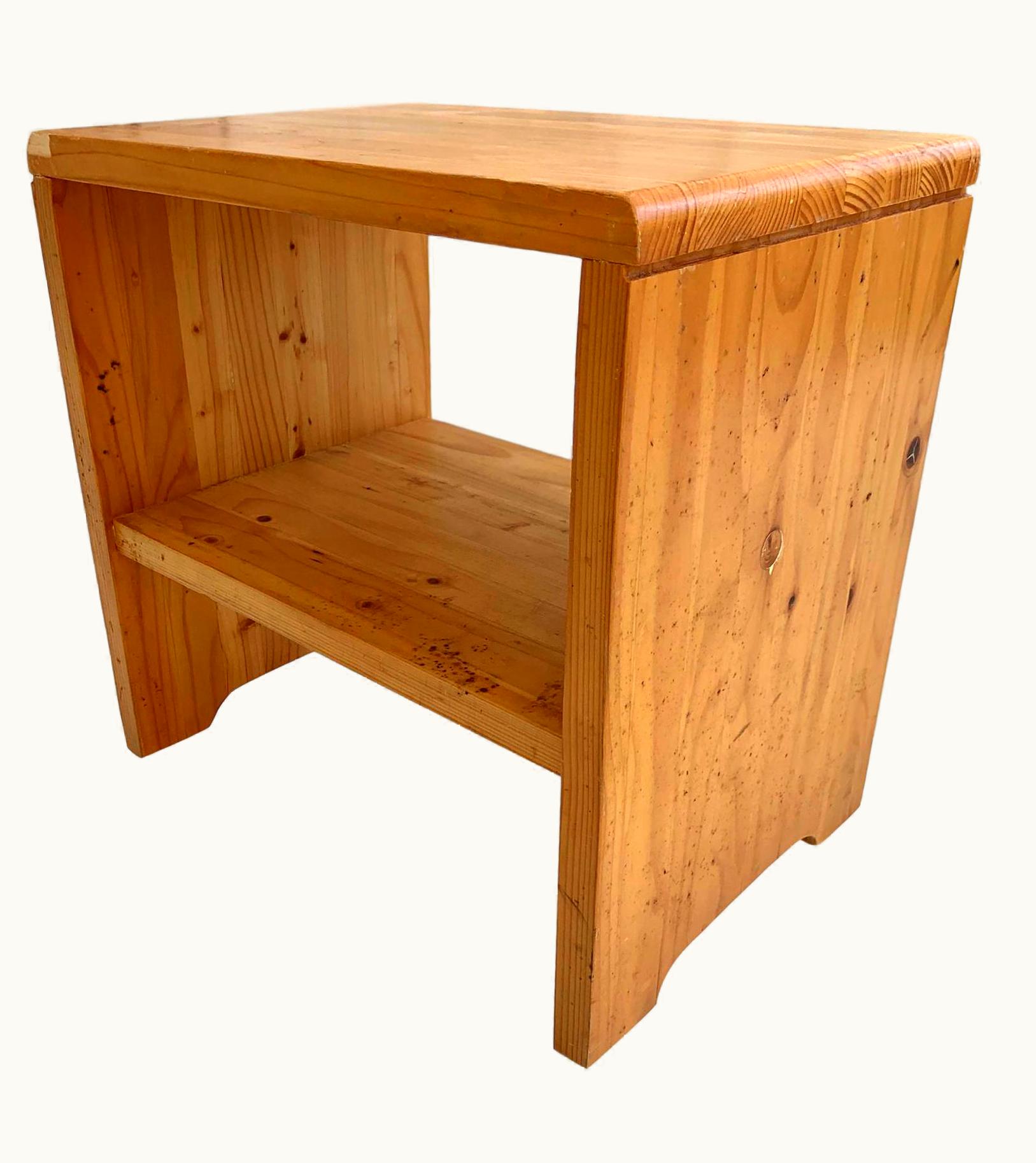 Charlotte Perriand Charlotte Perriand Pine Side Table For Les Arcs