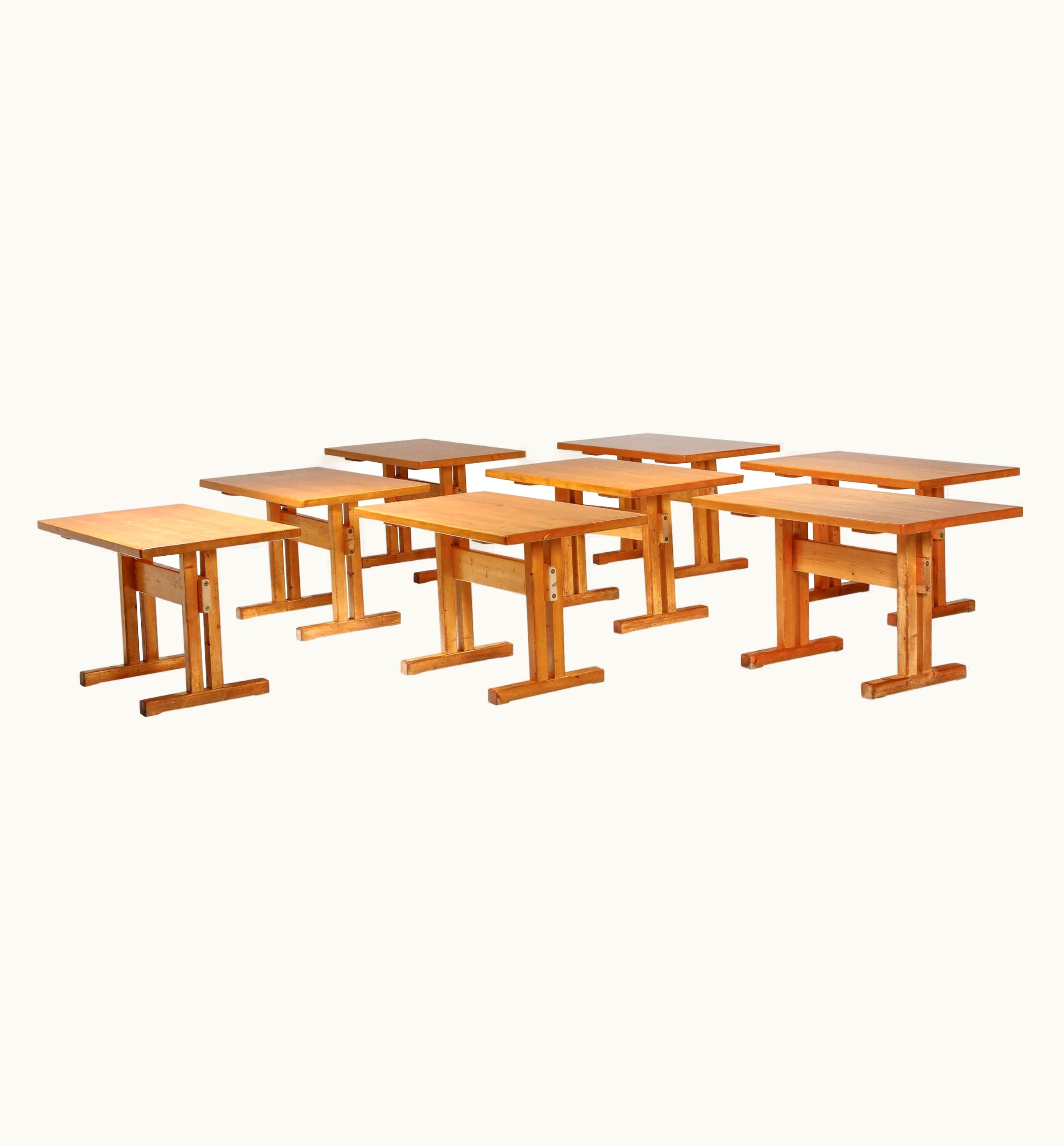 Charlotte Perriand Charlotte Perriand Pine Perriand Tables, French Modernism