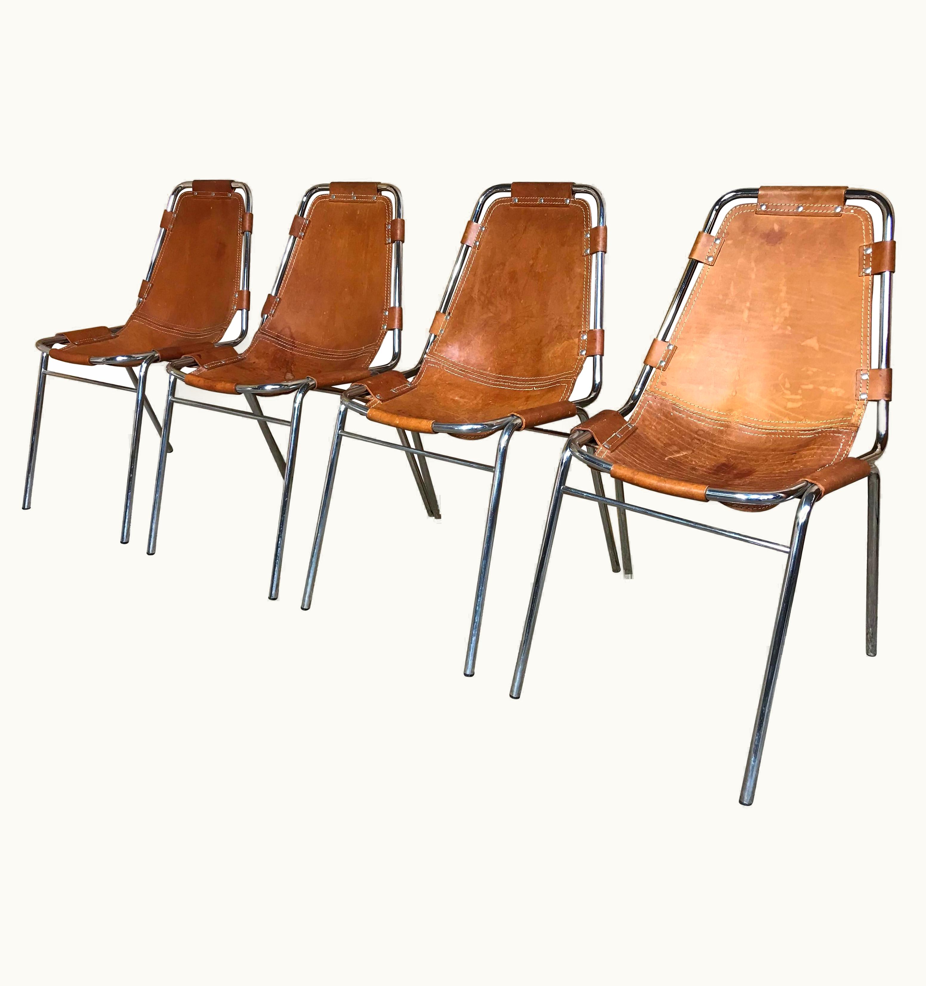 Charlotte Perriand Charlotte Perriand Les Arcs Chairs Chosen By Charlotte Perriand, 1960s, Set Of Four