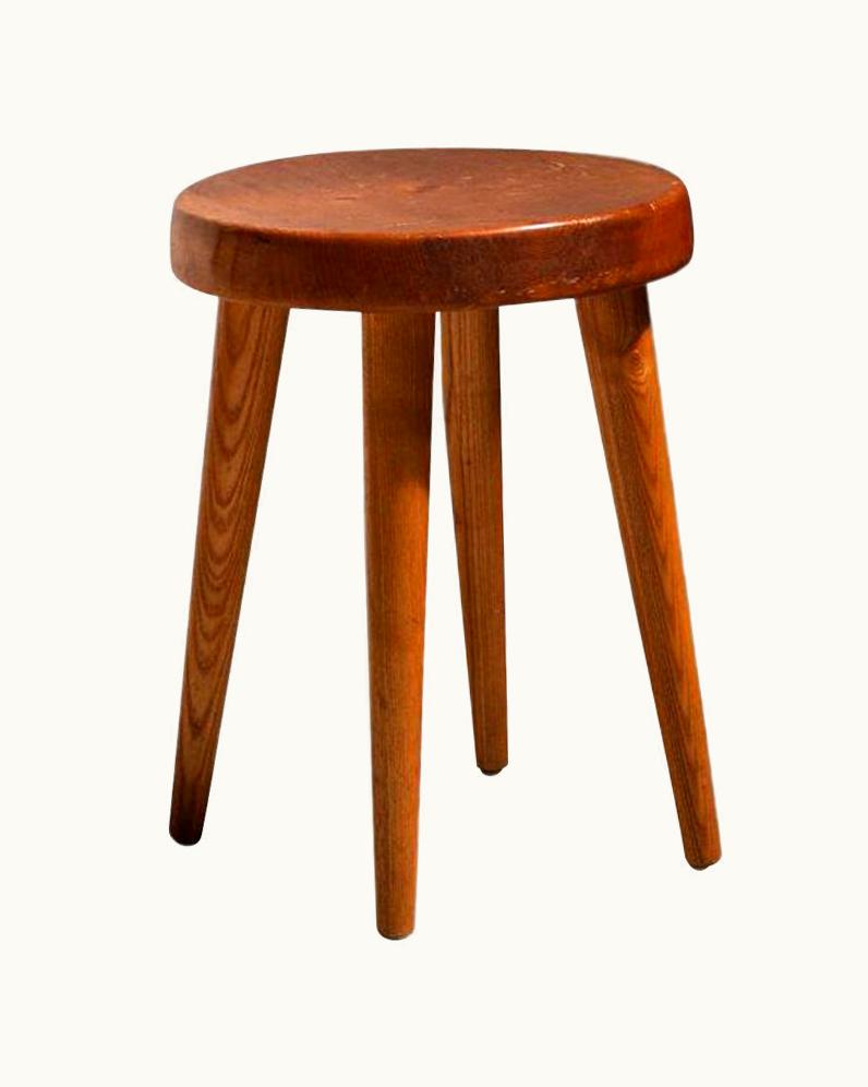Charlotte Perriand Charlotte Perriand Pine Four Legs Stool, 1960s