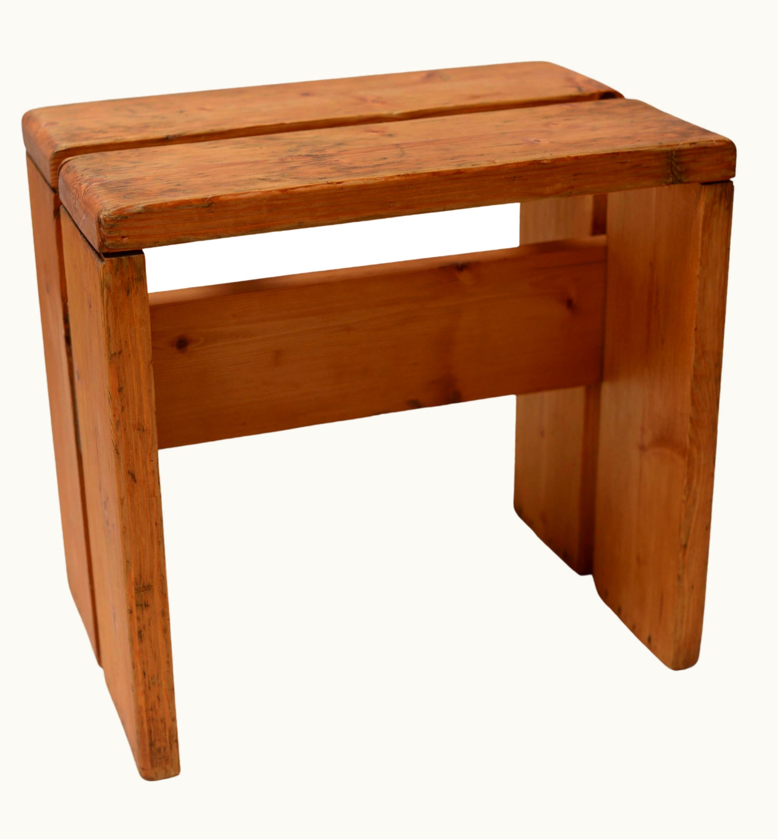 Charlotte Perriand Charlotte Perriand Stool In Pine For "Les Arcs", France, 1967