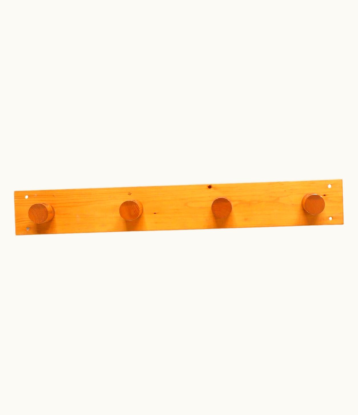 Charlotte Perriand Charlotte Perriand Coat Rack With Four Hooks For Les Arcs, Pinewood, 1970s