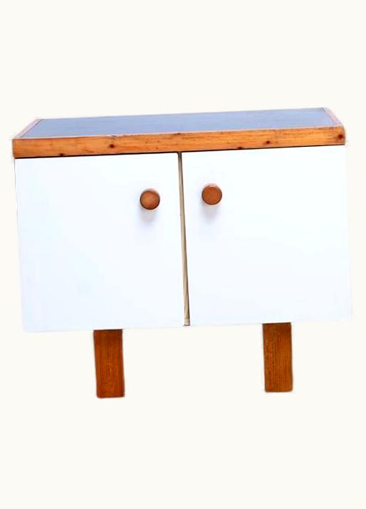 Charlotte Perriand Charlotte Perriand Side Board From Les Arcs, 2 Doors, Black Top