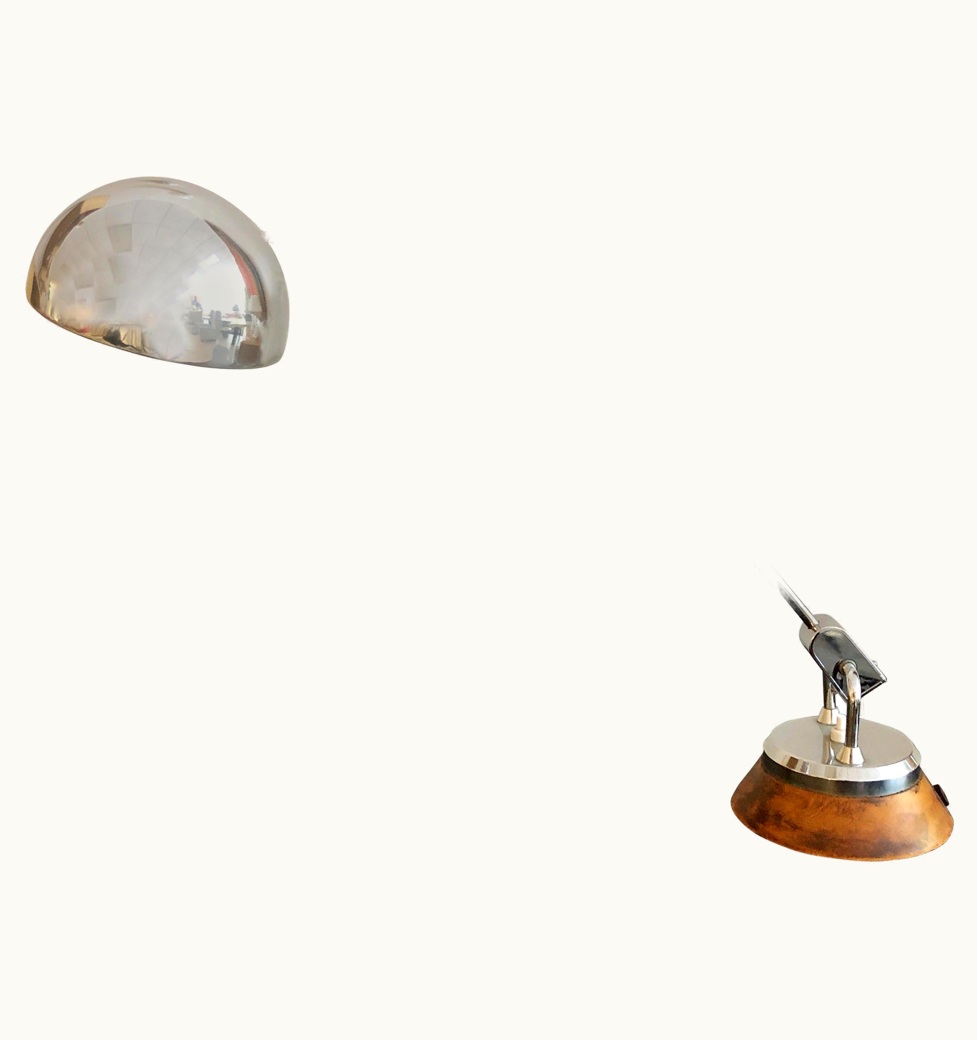 Charlotte Perriand Charlotte Perriand Leather And Chrome Desk Lamp