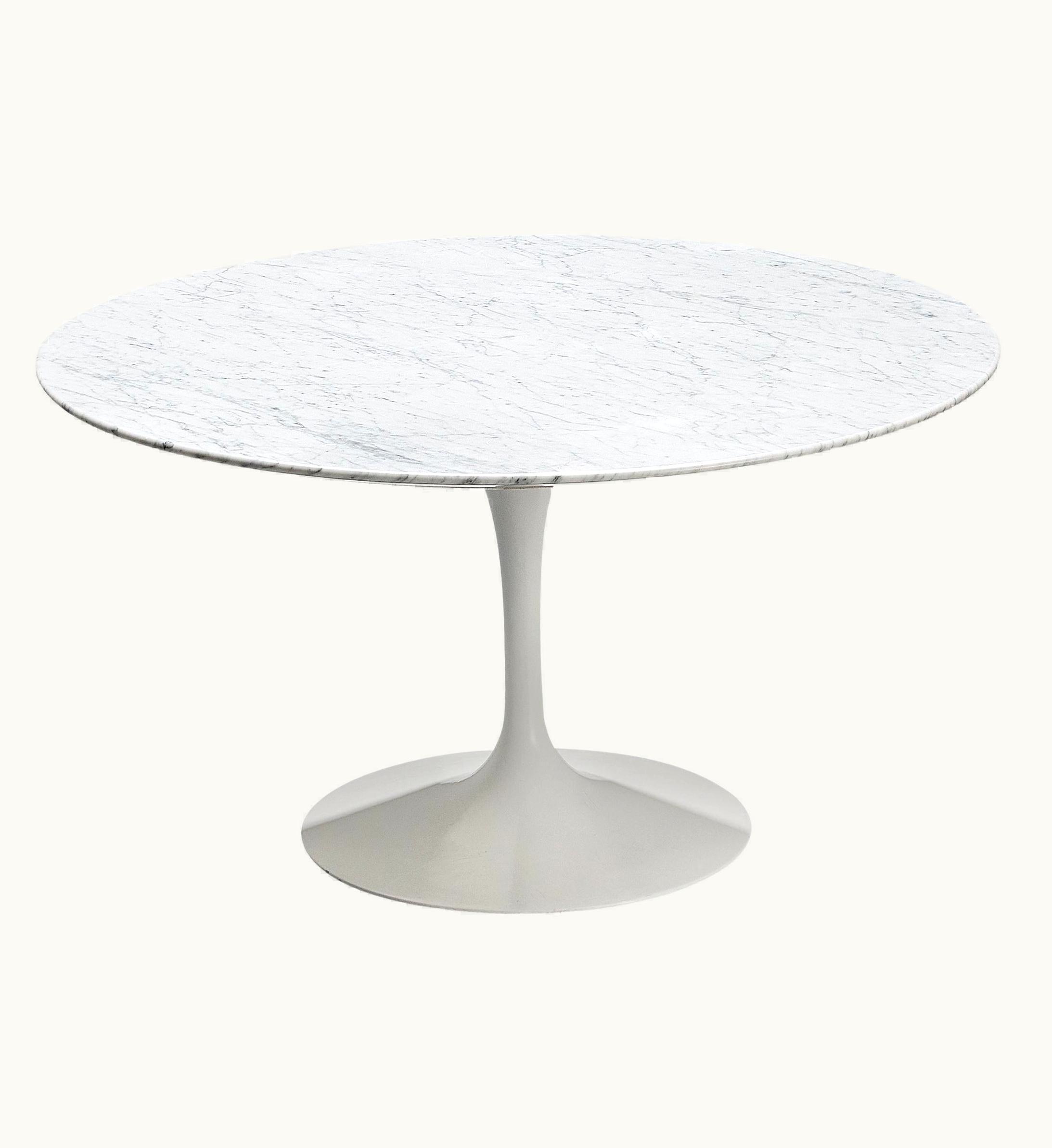 Eero Saarinen Eero Saarinen For Knoll 'Tulip' Dining Table With Marble Top
