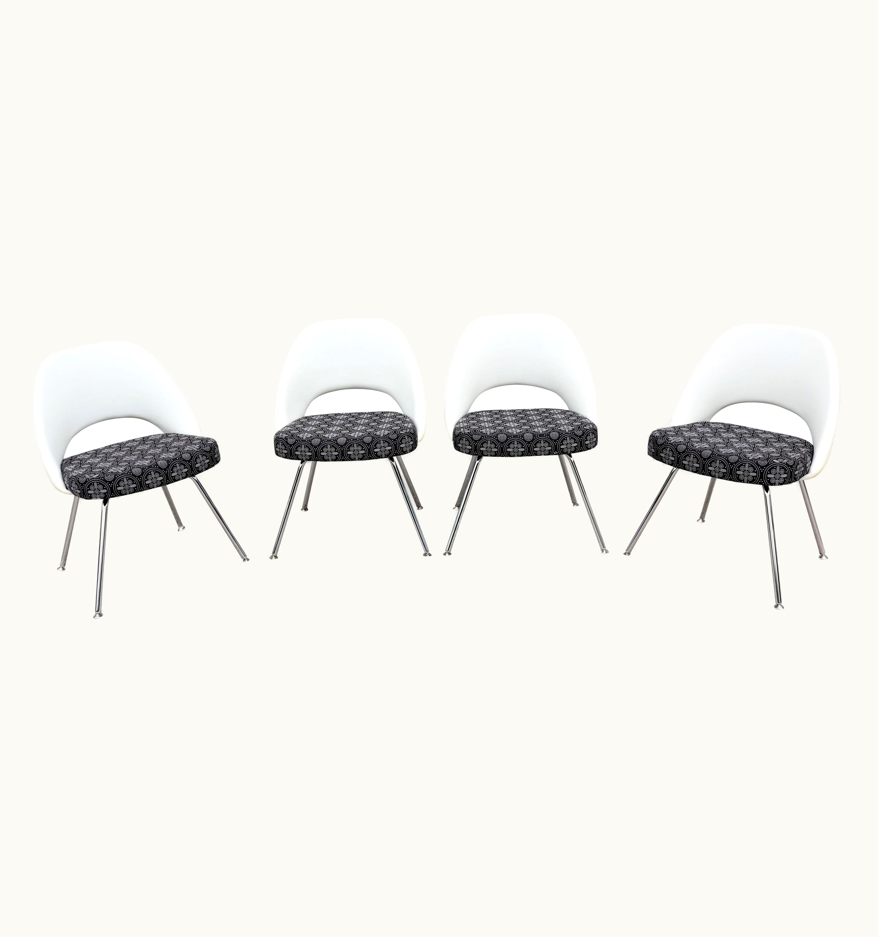 Eero Saarinen Eero Saarinen Mid-Century Modern Eero Saarinen For Knoll Executive Armless Chairs, Set Of 4