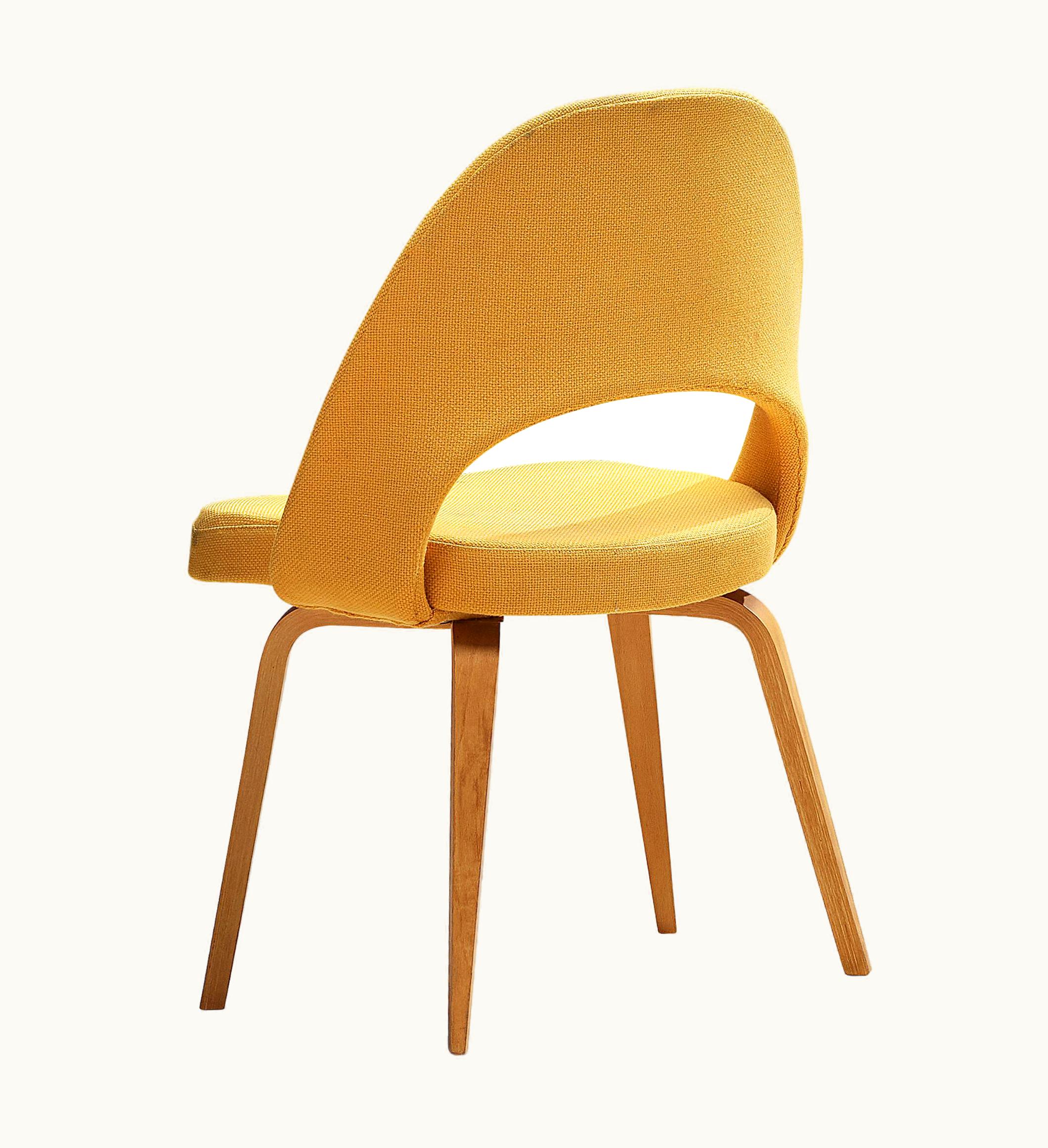 Eero Saarinen Eero Saarinen For Knoll International Dining Chair In Ocher Yellow Upholstery