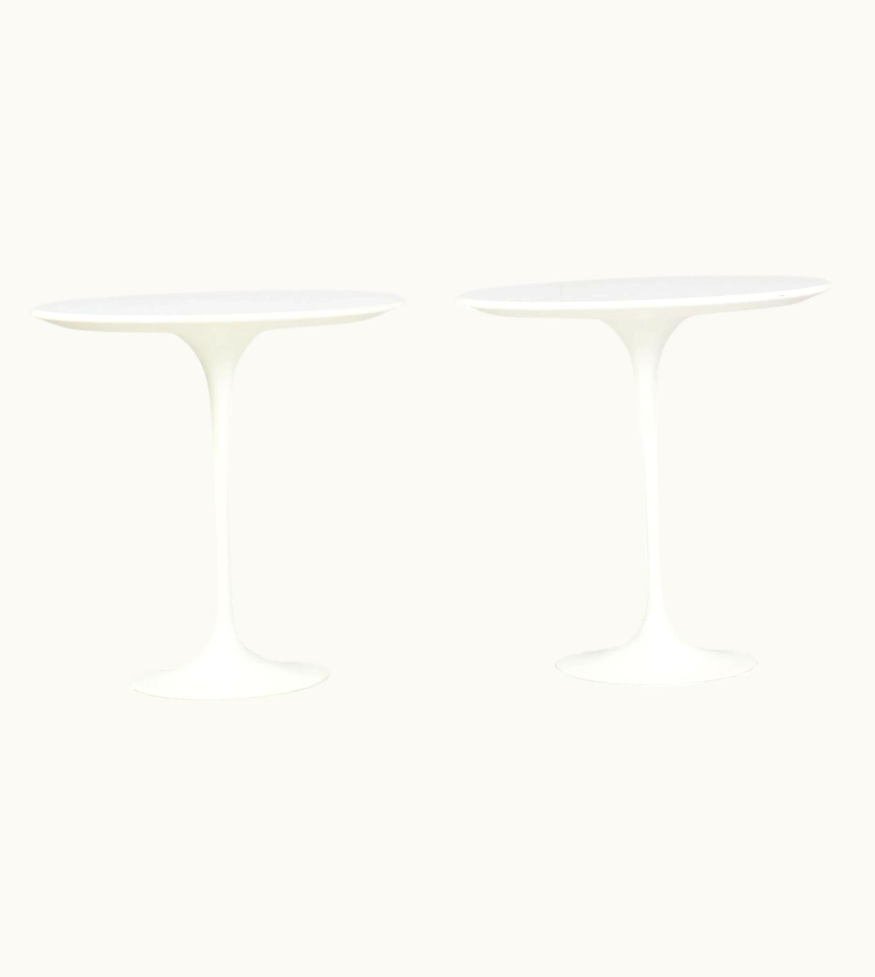 Eero Saarinen Eero Saarinen For Knoll Mid Century Tulip Side End Tables - Pair