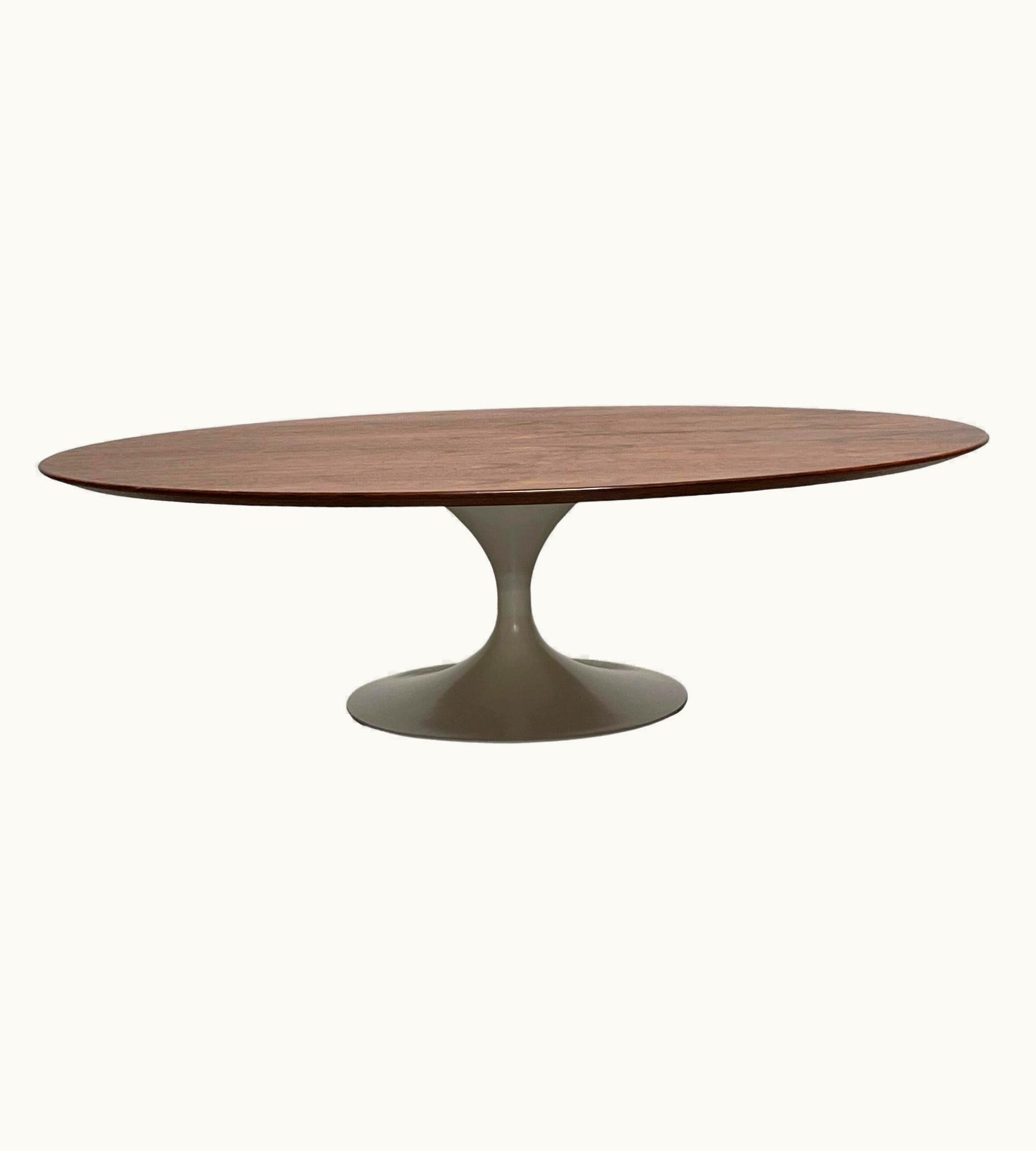 Eero Saarinen Eero Saarinen Walnut Top Elliptical Coffee Table By Eero Saarinen For Knoll