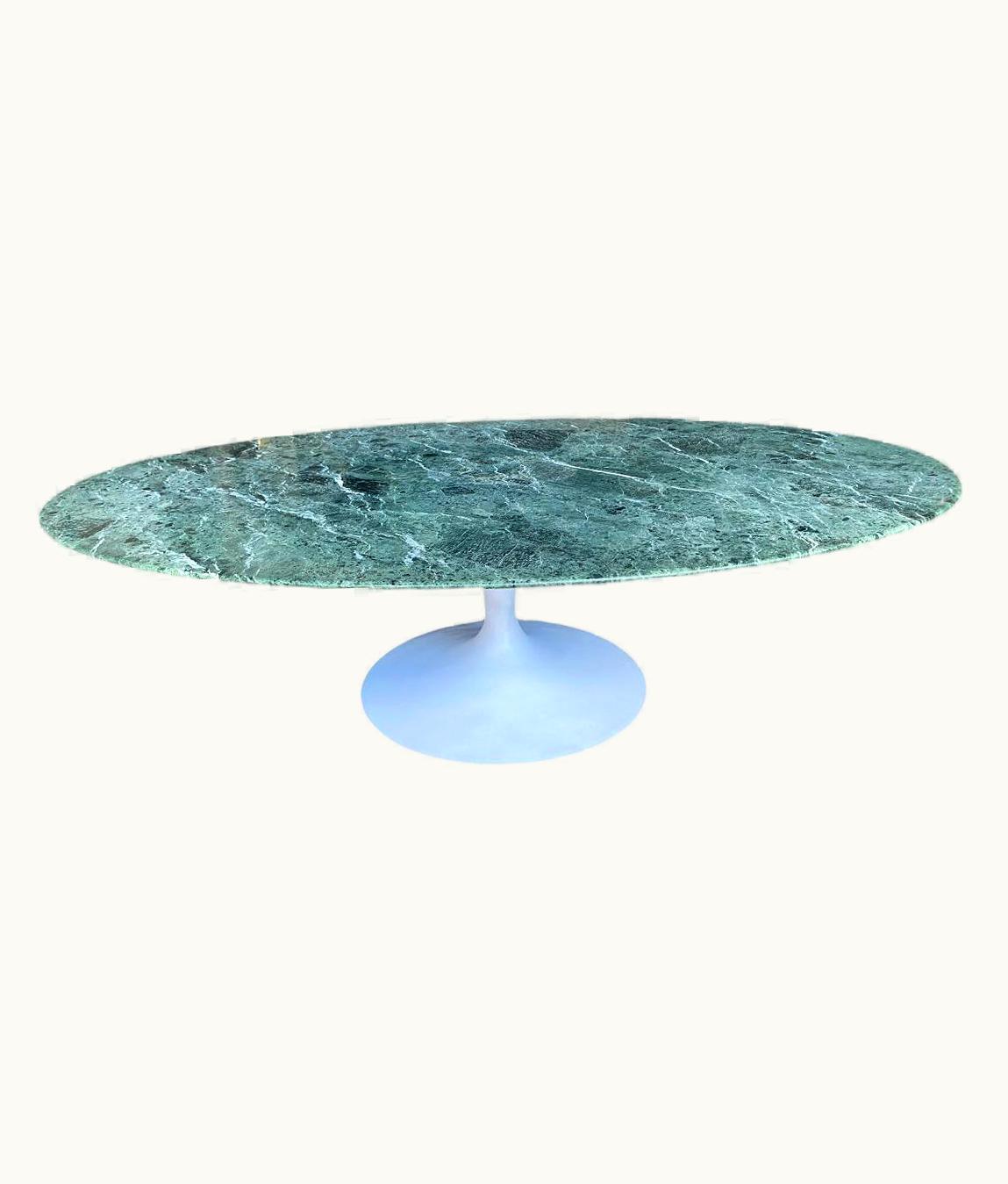 Eero Saarinen Eero Saarinen For Knoll Vintage Tulip Coffee Table In Verdi Alpi Marble