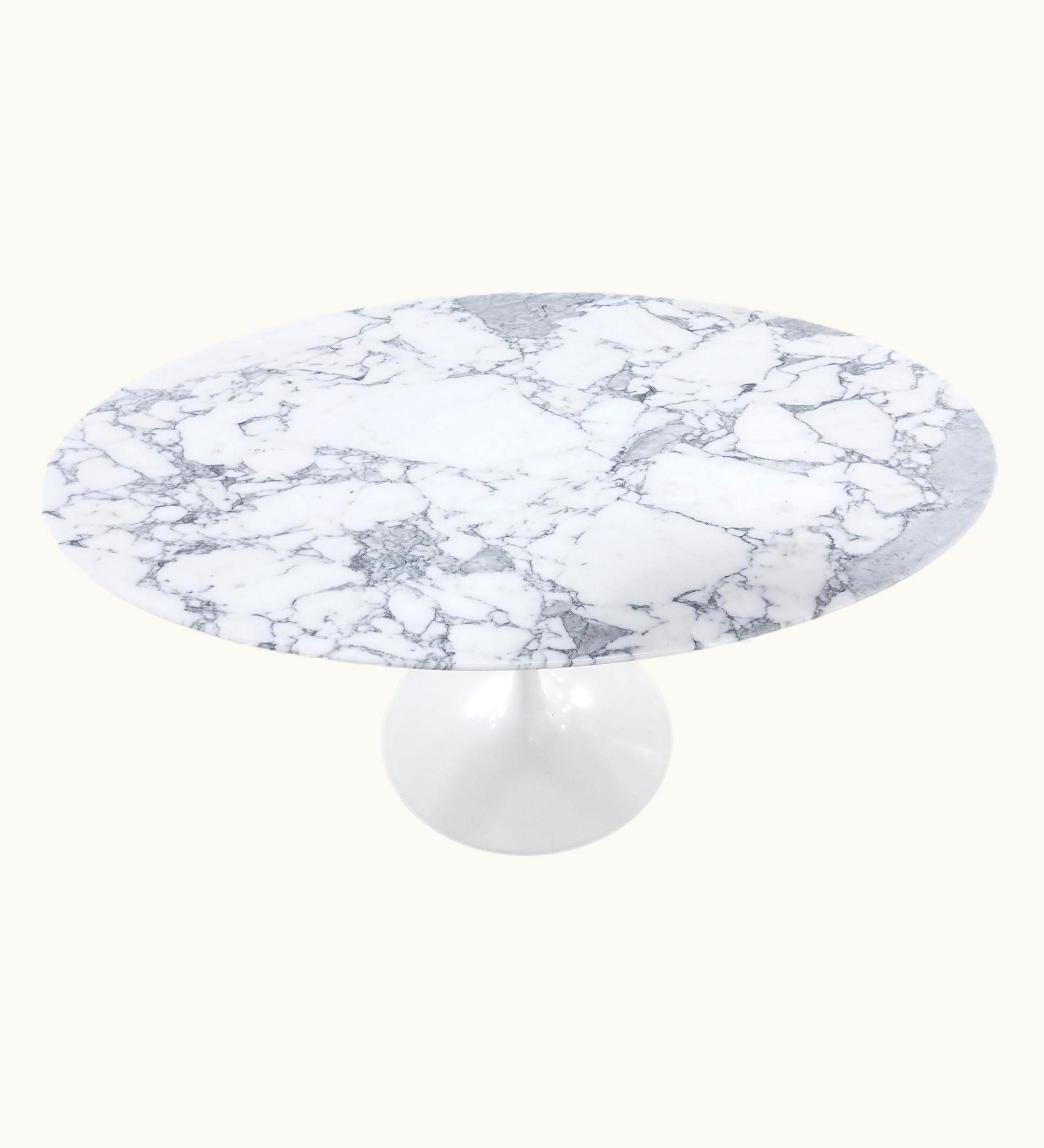 Eero Saarinen Eero Saarinen For Knoll International Early Tulip Marble Oval Coffee Table 1960