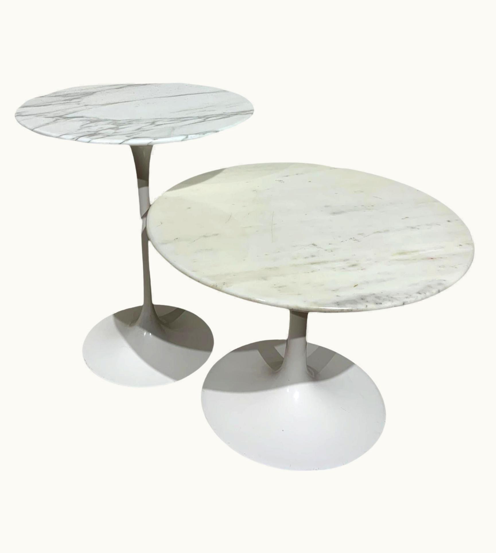 Eero Saarinen Eero Saarinen Pair Of Tulip Tables By Eero Saarinen For Knoll