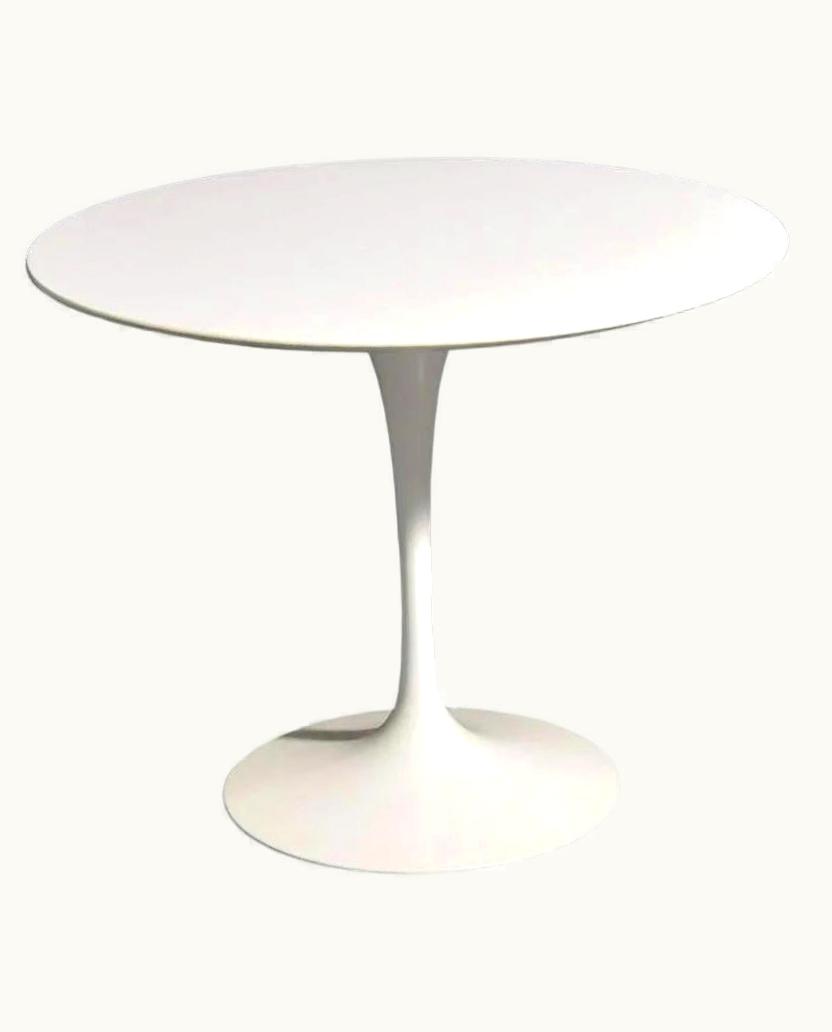 Eero Saarinen Eero Saarinen For Knoll Studios MCM Tulip White Dining Or Center Table, Signed