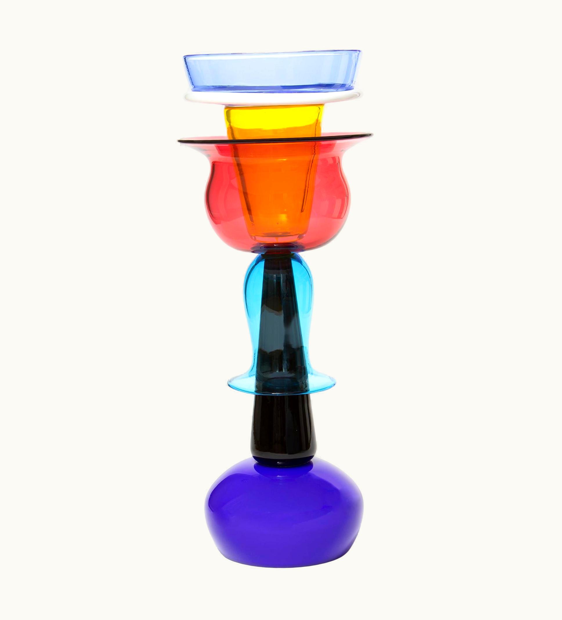 Ettore Sottsass Ettore Sottsass 31 Imera Glass Vase, By Ettore Sottsass From Memphis Milano